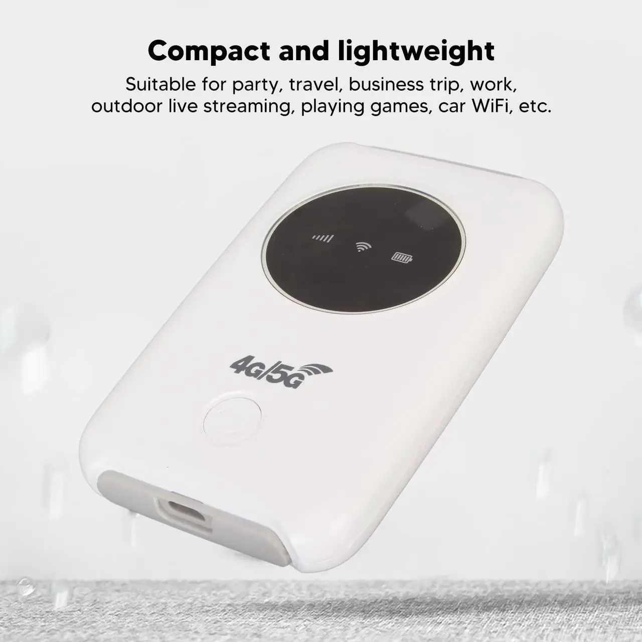 Alt view image 5 of 5 - 4G LTE USB Mobile Router 300Mbps Unlocked 4G 3200mAh Battery Mobile Router with SIM Card Slot Portable Internet for Travel, Motorhomes and Campers