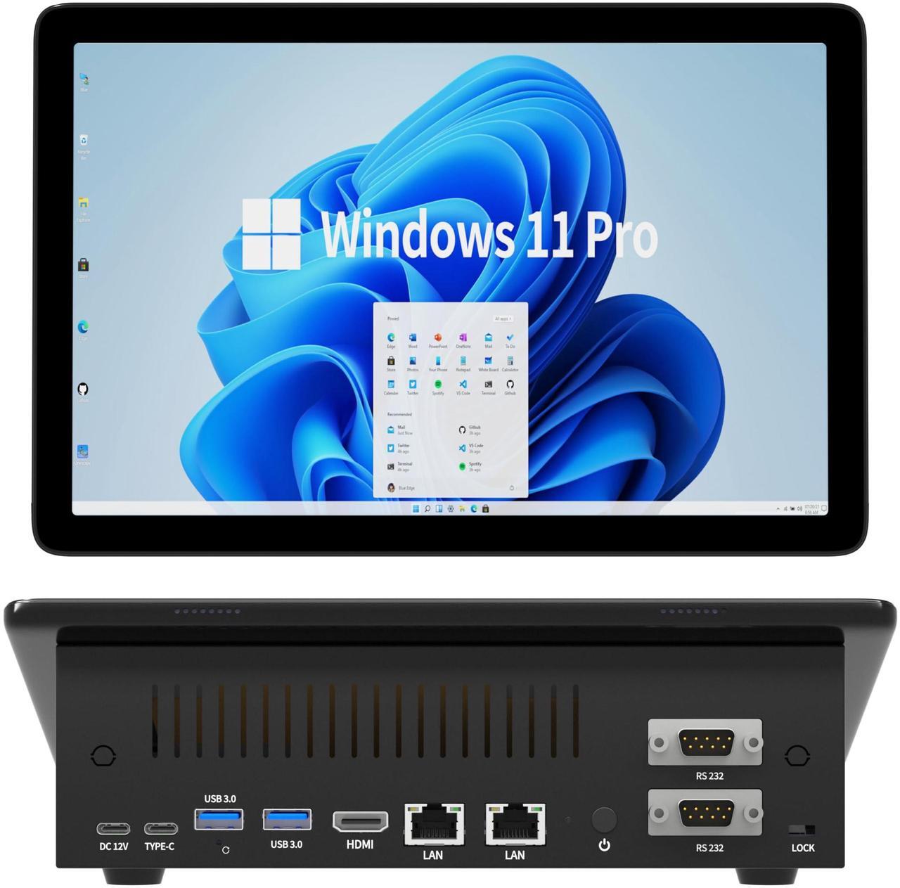 Main image of HEIGAOLA Mini PC Win 11 Pro 12th Gen N100 8GB RAM/128GB ROM 10.1" Mini Computer Without Battery,Dual R232 HDMI,BT 5.2,WiFi 5.0,Type-C, Dual 2.5GbE Support Auto-Boot Mini Desktop PC
