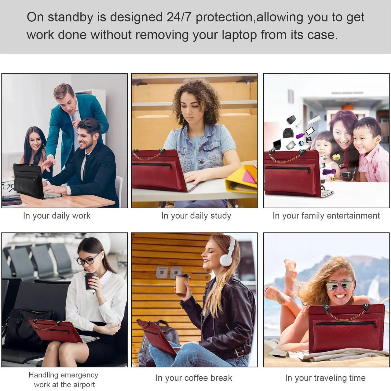 Alt view image 5 of 5 - Laptop Case Cover Sleeve for Samsung Galaxy Book2 Pro 13 NP930XED NP930XED-KA1US NP930XED-KF1US with Portable Bag with Bag Handle,Black