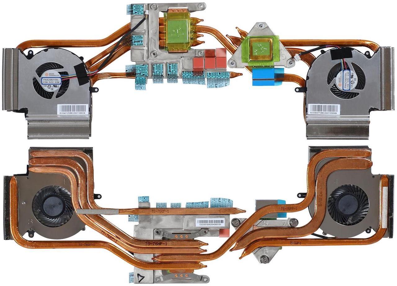 Main image of YAEHUYING Replacement CPU+GPU Cooling Fan with Heatsink for MSI GE63 GE63VR 8RE 8RF, GL63 9RDS 8RE 8RD 8RC, GP63 8RE 8RD, MS-16P3 MS-16P5 MS-16P6 P/N: PAAD06015SL N383 N384 E322500193A02
