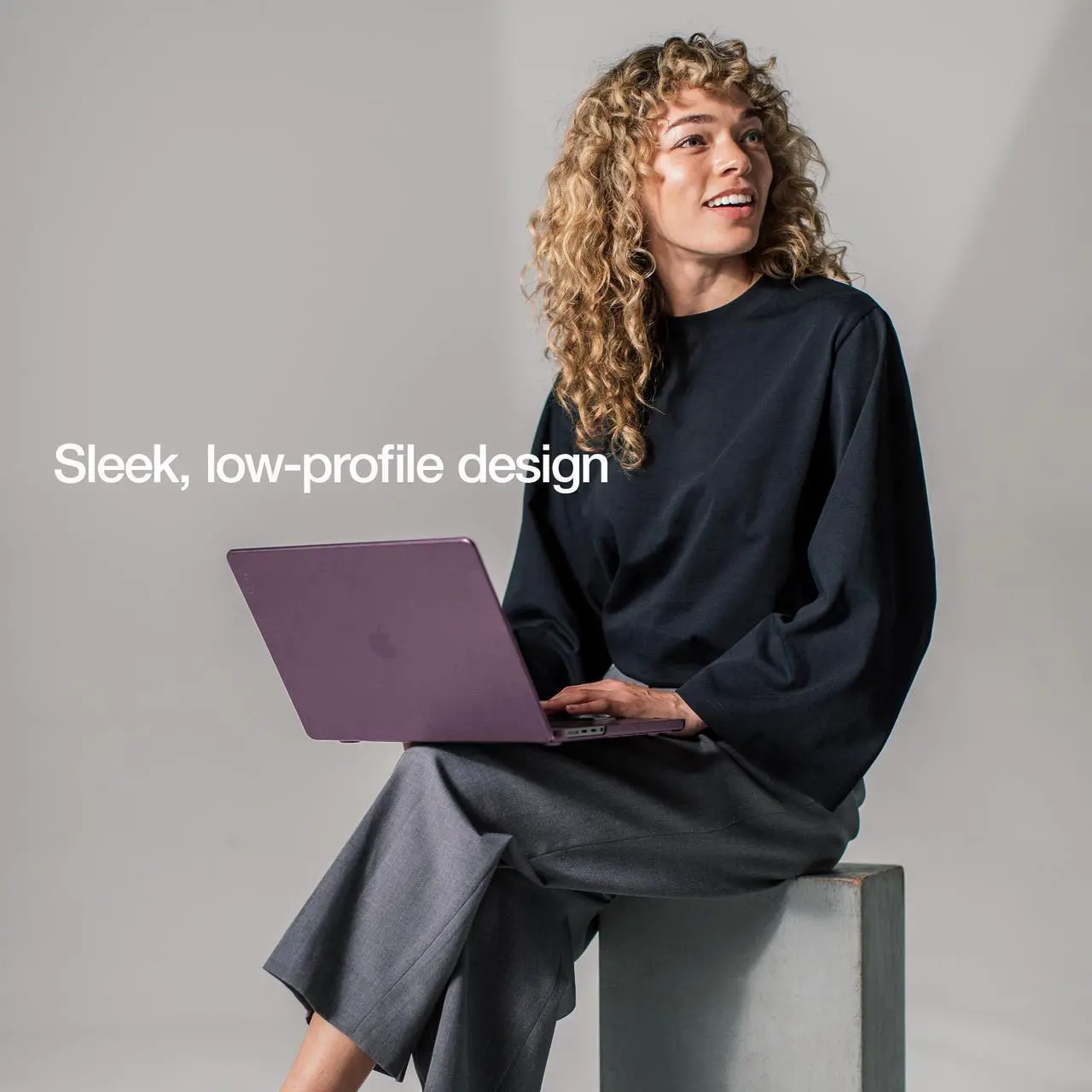 Alt view image 2 of 5 - Incase Dots Hardshell with Makrolon® - MacBook Pro 14 inch Case - 2024, 2023, 2022, 2021, M4, M3, M2, M1 - MacBook Case, Laptop Cover, Protective Hard Shell, Scratch Resistant - Nordic Mauve