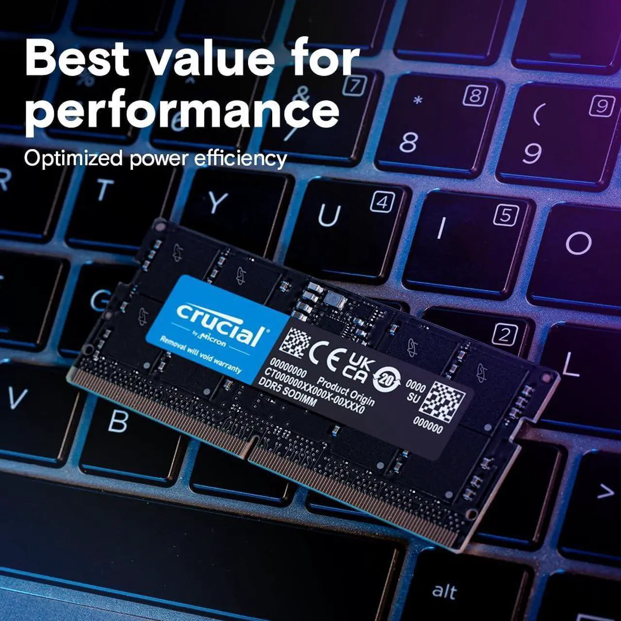 Alt view image 5 of 5 - Crucial 64GB DDR5 RAM, 5600MHz (or 5200MHz or 4800MHz) Laptop Memory Kit, SODIMM 262-Pin, Compatible with 13th Gen Intel Core and AMD Ryzen 6000 - CT2K32G56C46S5