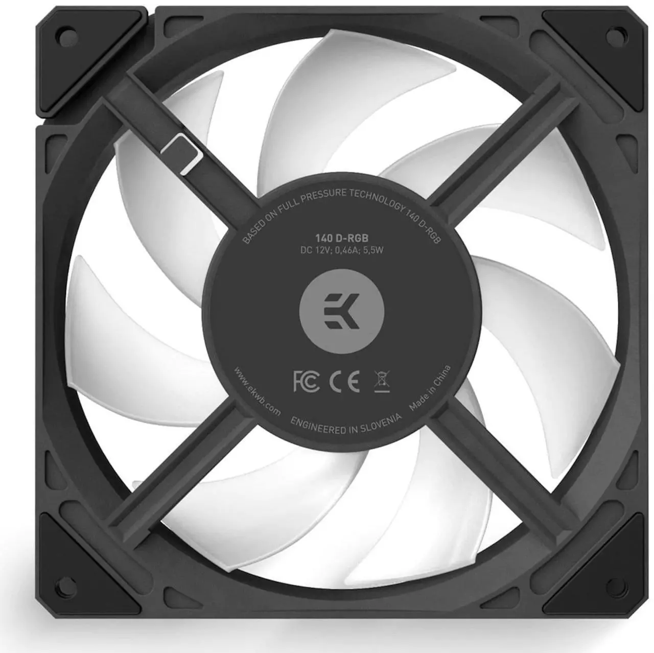 Alt view image 2 of 5 - EKWB EK-Loop FPT 140mm Fan, 600-2200 RPM, Digital RGB, Black