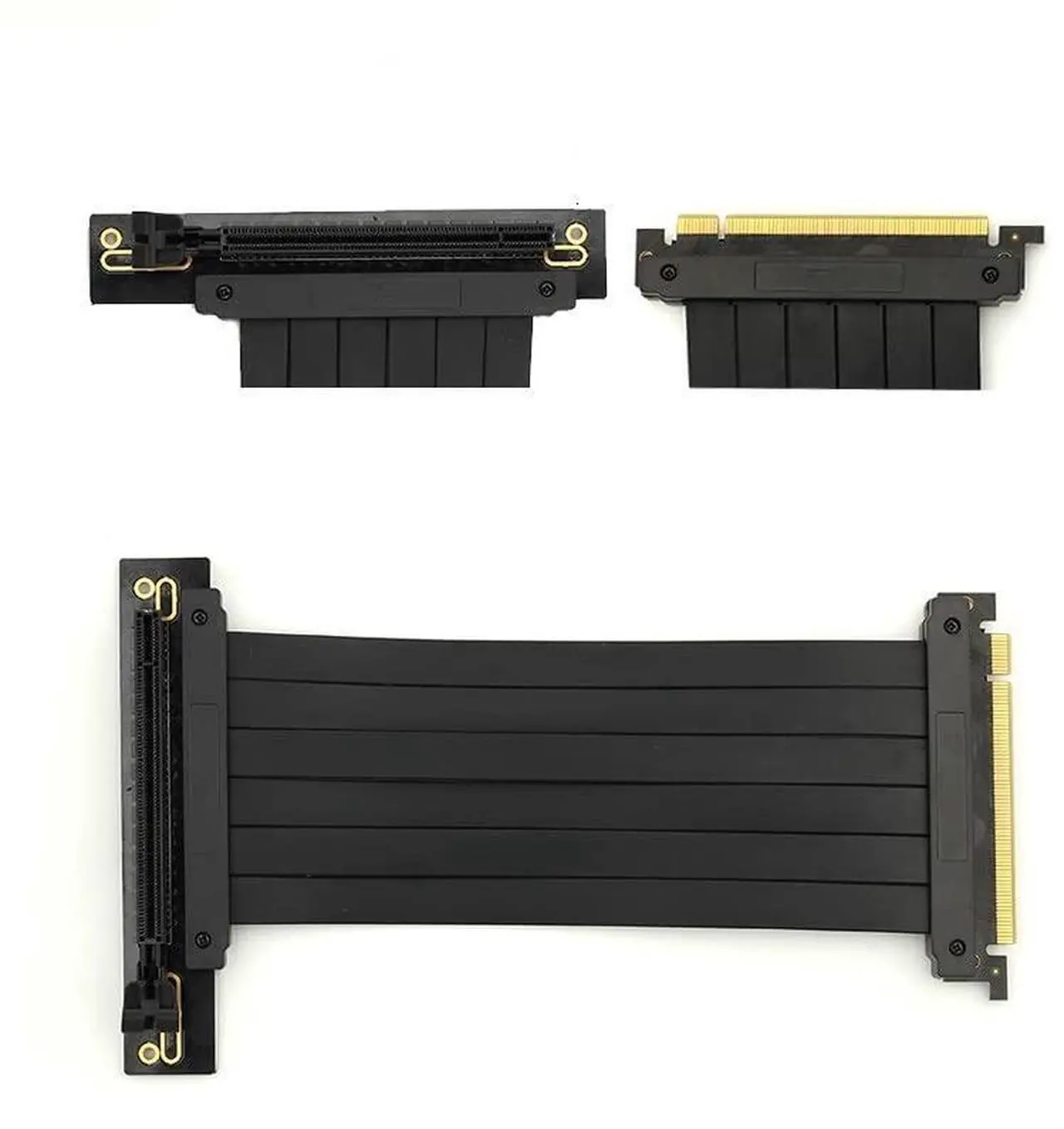 Alt view image 2 of 5 - lilila-ree Graphics Card GPU Vertical Full Speed PCI-E 4.0 x16 Riser Cable High Speed Gen4 Flexible Extender Riser Cable Extension Port 90 Degree Adapter (200mm)