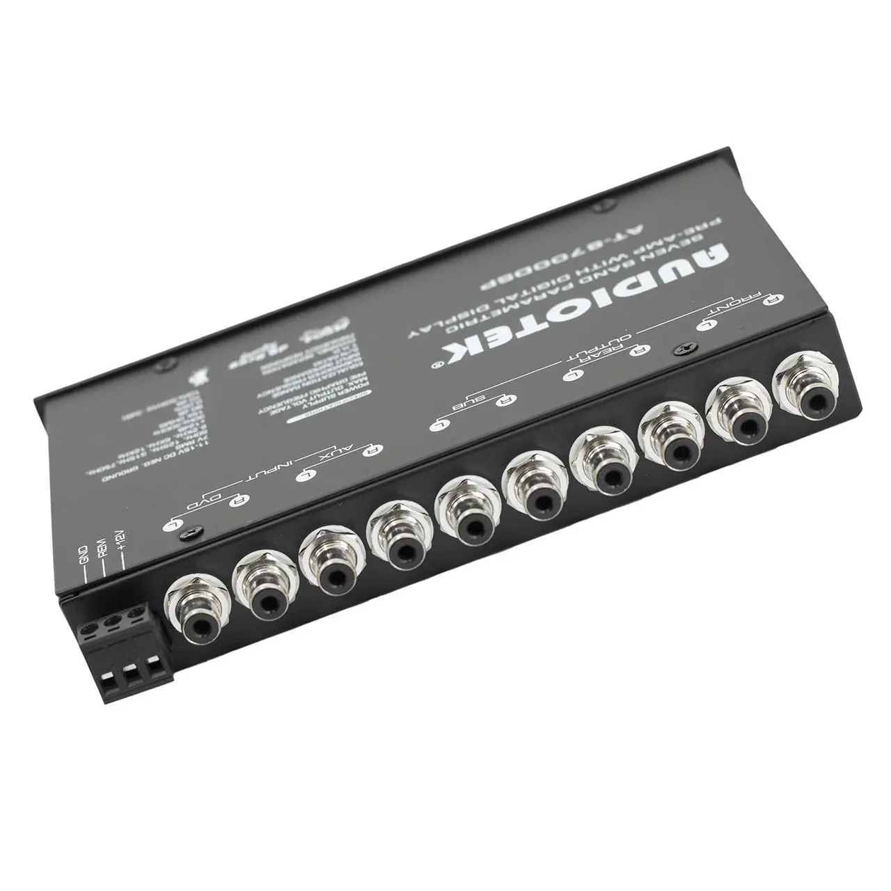Alt view image 5 of 5 - Audiotek 8700DSP 1/2 Din 7 Band Car Audio Equalizer EQ Front, Rear + Sub Output, Up to 7V RMS of Output, Gold-Plated RCA connectors for Best Audio Output for Car, Boat, RV, RTV, Motorcycle