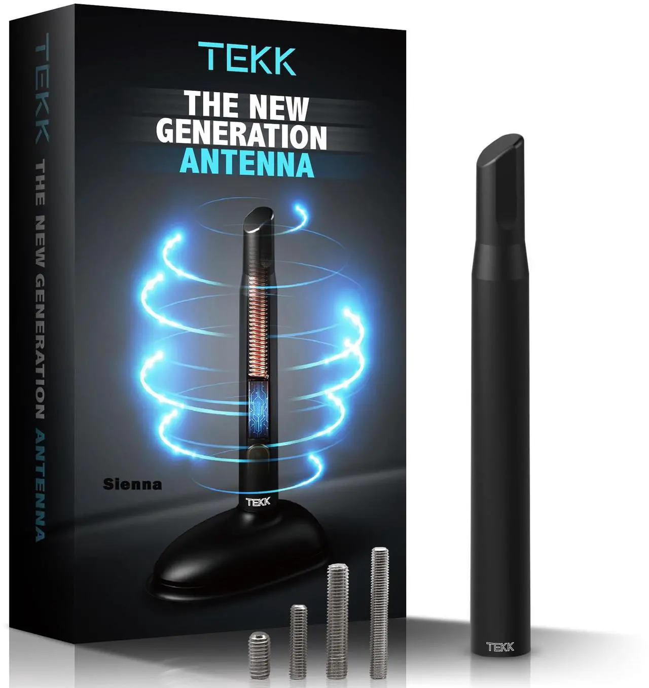 Main image of Tekk Short Antenna Compatible with Sienna 2003-2014 / Designed for Optimized FM/AM Reception / 4.8 Inches