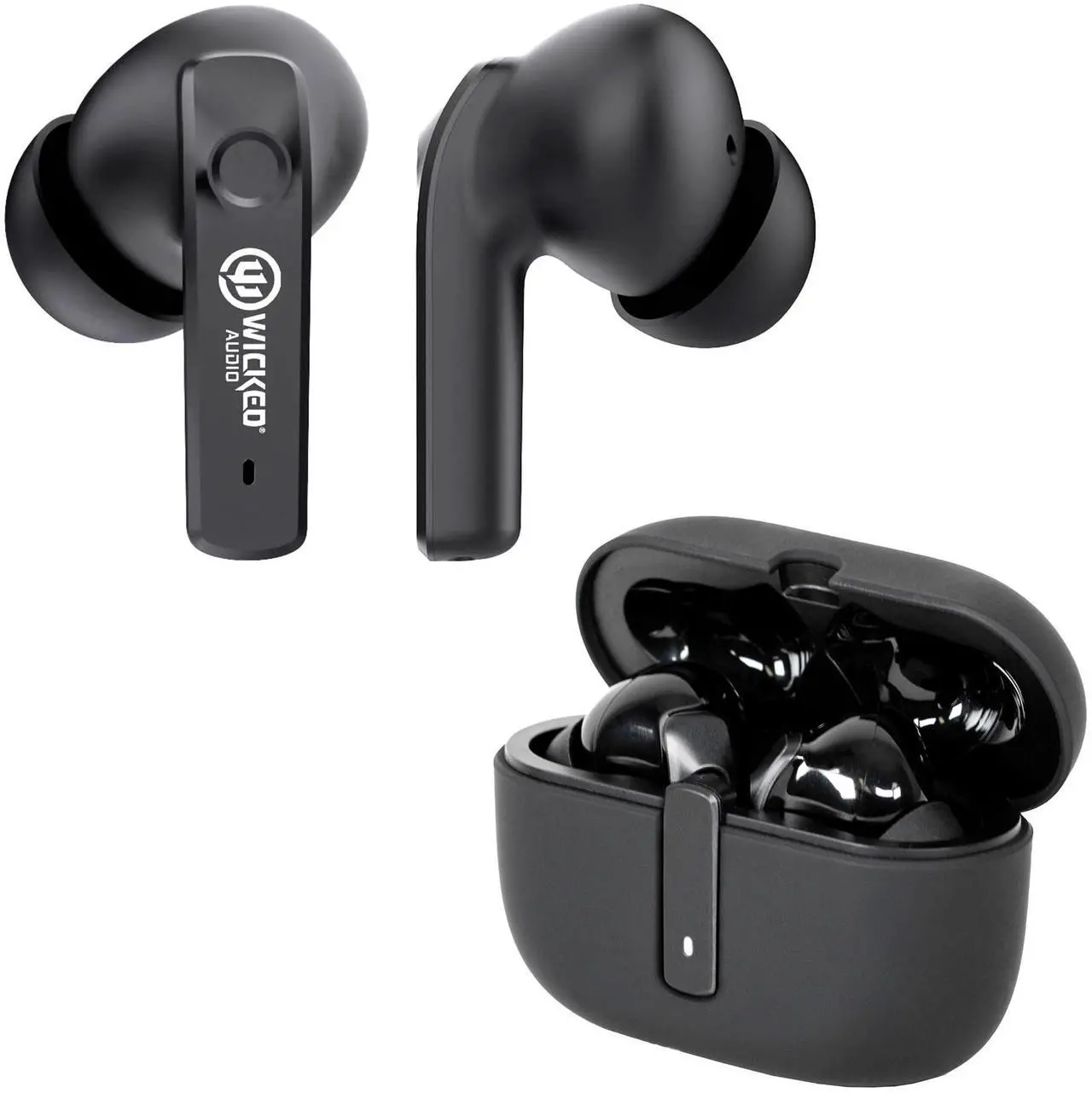 Main image of Wicked Audio Mojo 800 True Wireless Bluetooth Earbuds | ANC Noise Canceling | Wireless Charging | Clear Call Mics | Long Battery Life | Mobile App | Custom EQ Modes | GPS Find Buds | Transparency Mode