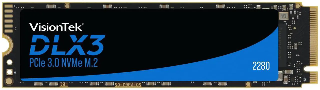 Main image of VisionTek 2280 DLX3 M.2 SSD - 2TB - PCIe Gen 3.0 x4 NVMe - 3300MB/s Read, 2900MB/s Write  Laptops, Gaming PCs, Compatible Consoles