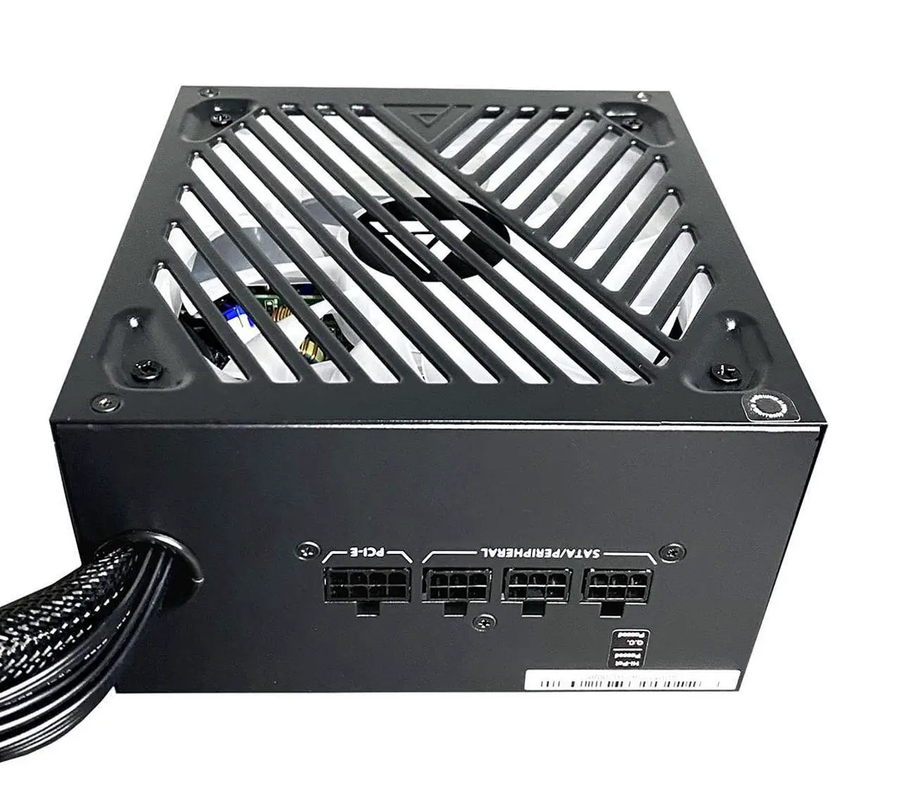 Alt view image 5 of 5 - Apevia ATX-PM650W Premier 650W 80+ Gold Certified Active PFC ATX Semi-Modular Gaming Power Supply with 366 RGB Light Modes