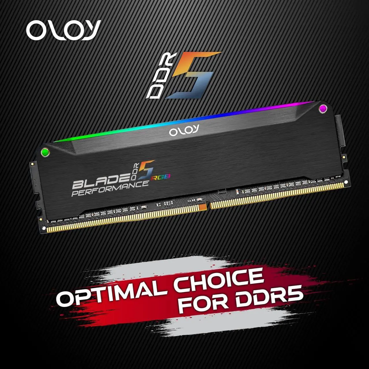 Alt view image 4 of 5 - OLOy DDR5 RAM 32GB (2x16GB) Black Hairline Blade RGB 6000 MHz CL30 1.4V Gaming UDIMM (MD5U1660306BRKDE)