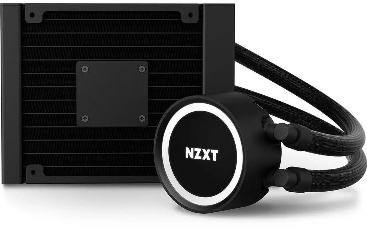 Alt view image 3 of 5 - NZXT Kraken 120 - RL-KR120-B1 - AIO RGB CPU Liquid Cooler - Quiet and Effective - Silent Operation - Ring RGB LEDs - Aer P 120mm Radiator Fans (Included),Black