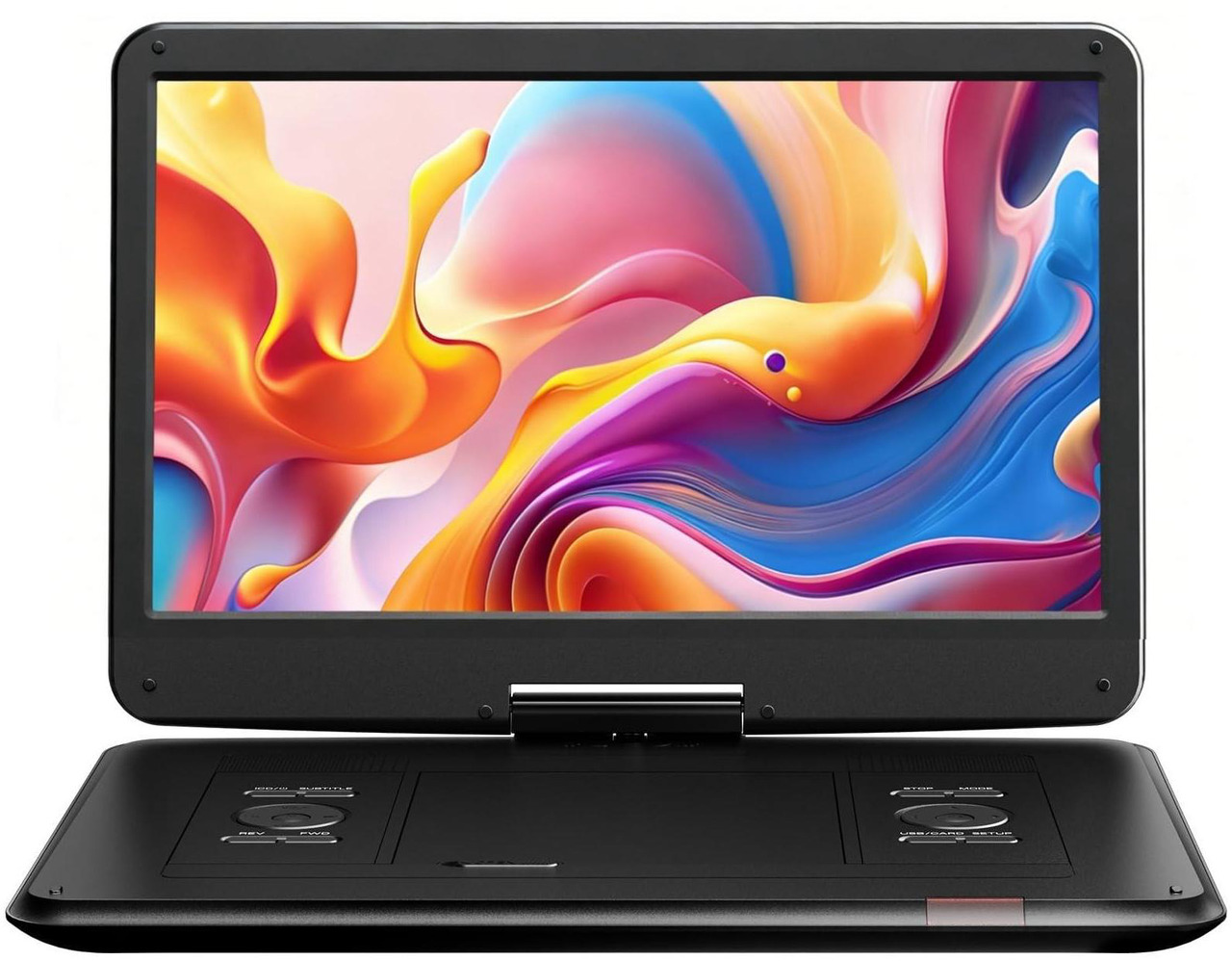 Open Box: Yoton 17.5" Portable DVD Player with 15.6" HD Swivel Screen for for Kids Elderly, 6 Hours Working Time with Built-in Battery, Dual Stereo Speakers, USB/SD/TV Sync/Multiple Disc Formats, Black - Newegg.com - Open Box condition - Image 12