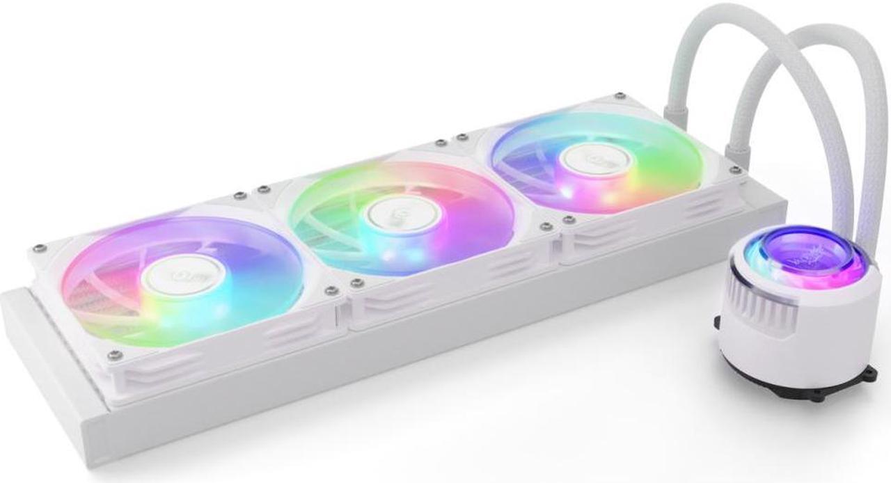 Main image of Valkyrie Jarn 360 White - AIO CPU Liquid Cooler - ARGB LEDs - 3x Fluid Dynamic Bearing 120mm Fans - 5 Year Warranty - 360mm Radiator, Compatible with AM4/AM5, AMD Ryzen 5 5600, 5800x3d, LGA1700/1200