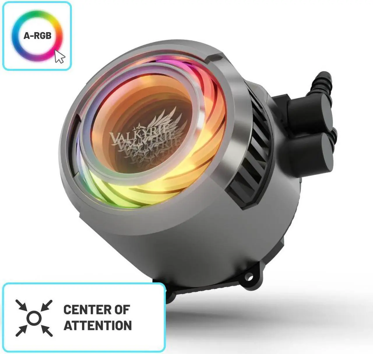 Alt view image 3 of 7 - Valkyrie Jarn 360 Black - AIO CPU Liquid Cooler - ARGB LEDs - 3x Fluid Dynamic Bearing 120mm Fans - 5 Year Warranty - 360mm Radiator, Compatible with AM4/AM5, AMD Ryzen 5 5600, 5800x3d, LGA1700/1200
