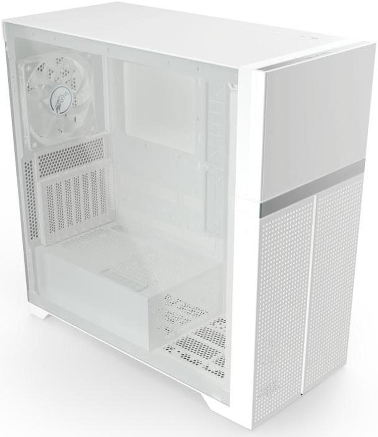 Main image of Valkyrie VK02-Lite Mid Tower ATX PC Case - White, Tempered Glass Panel, 360/420mm Radiator Support, ARGB Lighting, Cable Management System, High Airflow Optimized Cooling, 1x V14 Fan Included