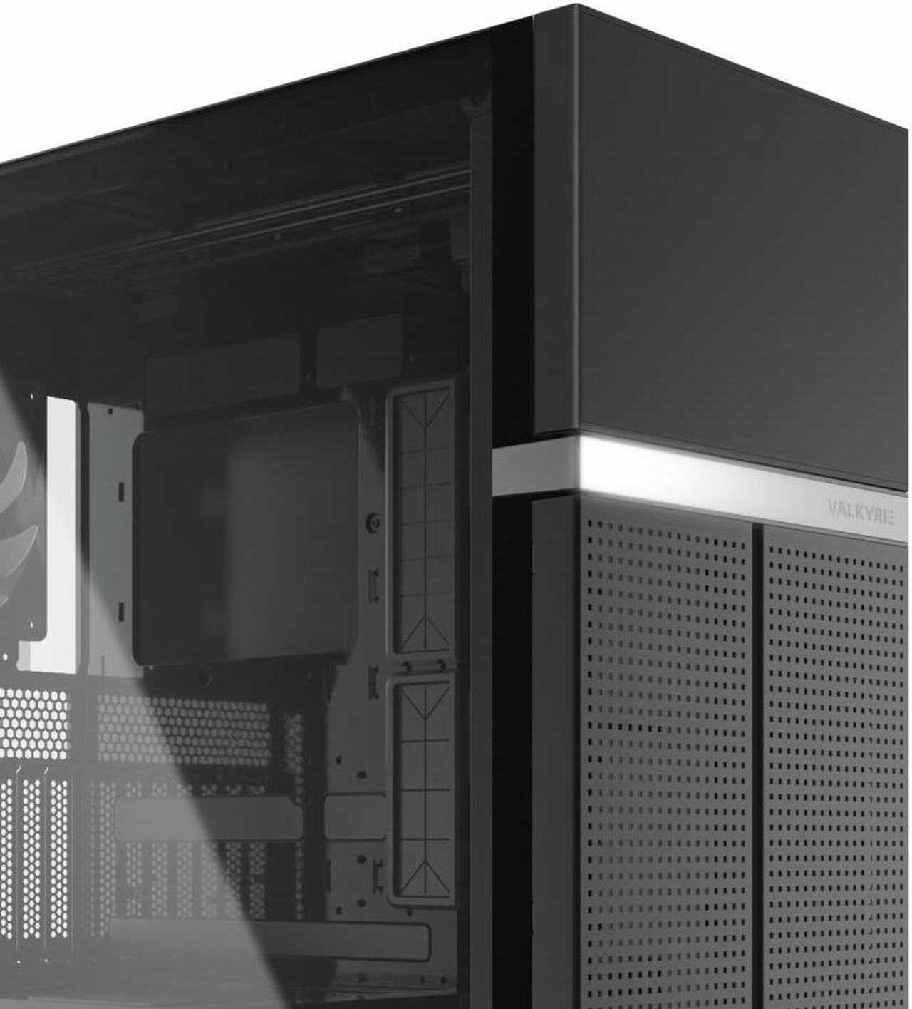 Alt view image 3 of 4 - VK02-Lite Mid-Tower ATX PC Case - Black, Tempered Glass Panel, 360/420mm Radiator Support, ARGB Lighting, Cable Management System, High Airflow Optimized Cooling, 1x V14 Fan Included