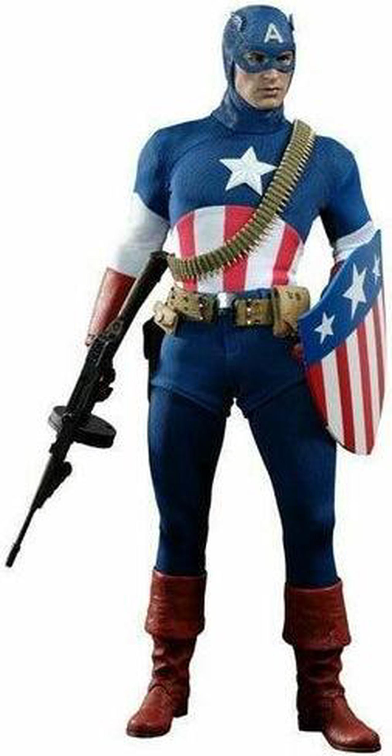 Figure Hot Toys MMS205 - Marvel Comics - Captain America : The First Avenger - Captain America Star Spangled Man Version