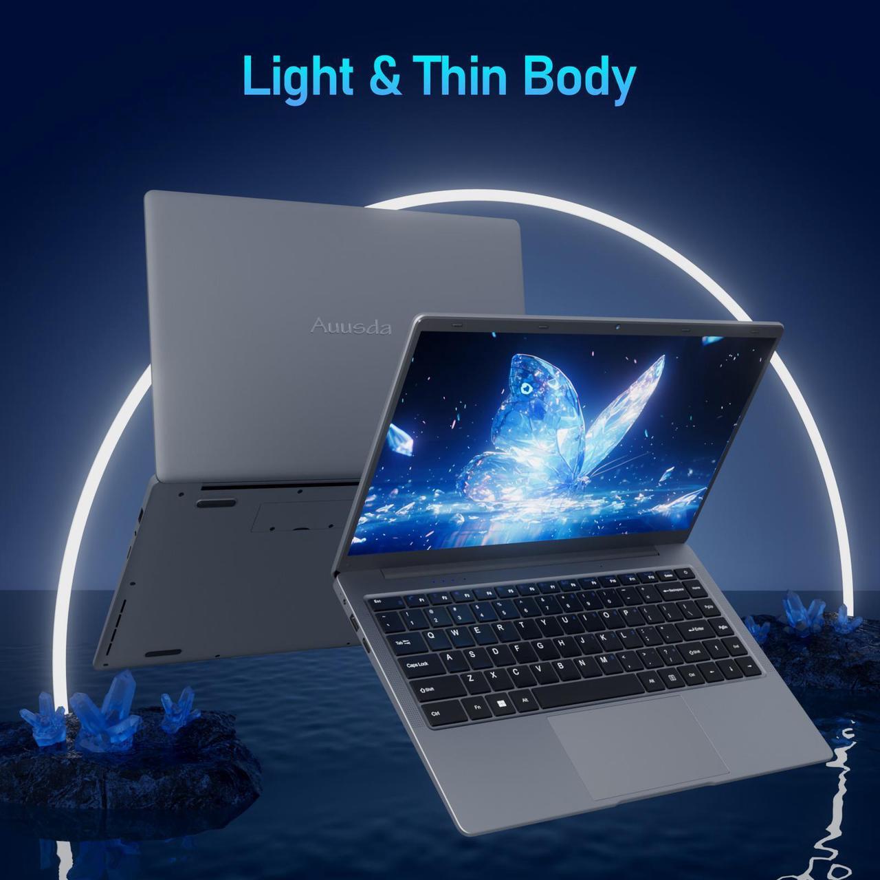 Alt view image 4 of 7 - Auusda 14.1" Laptop Computer, 8GB DDR4 512GB SSD, Intel Celeron J4125 (2.0-2.7GHz), Windows 11 Pro, Intel UHD Graphics 600 Home Notebook, Wifi+Bluetooth, Silver