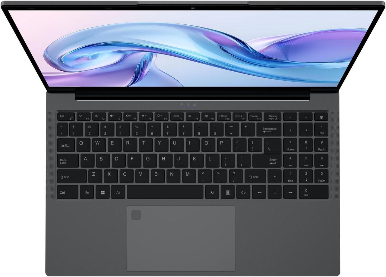 Alt view image 7 of 7 - Auusda 15.6" Gaming Laptop w/AMD Ryzen 7 5825U up to 4.5GHz, 16GB DDR4 RAM Dual Channel SODIMM×2, 512GB NVMe SSD, Windows 11 Pro Computer, Backlit Keyboard, Fingerprint Unlock, Webcam Switch, Gray