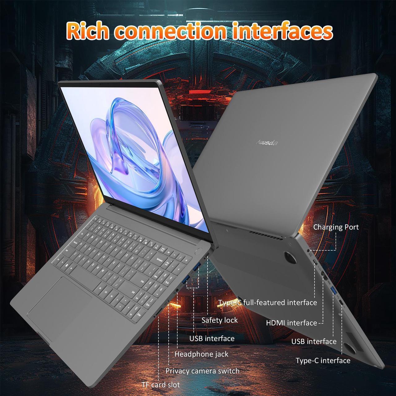 Alt view image 6 of 7 - Auusda 15.6" Gaming Laptop w/AMD Ryzen 9 6900HX 3.3-4.9GHz, 16GB DDR5 RAM(Dual Channel SODIMM×2), 1TB M.2 NVMe SSD(Slot*2), Windows 11 Pro Laptop Computer, Metal Case