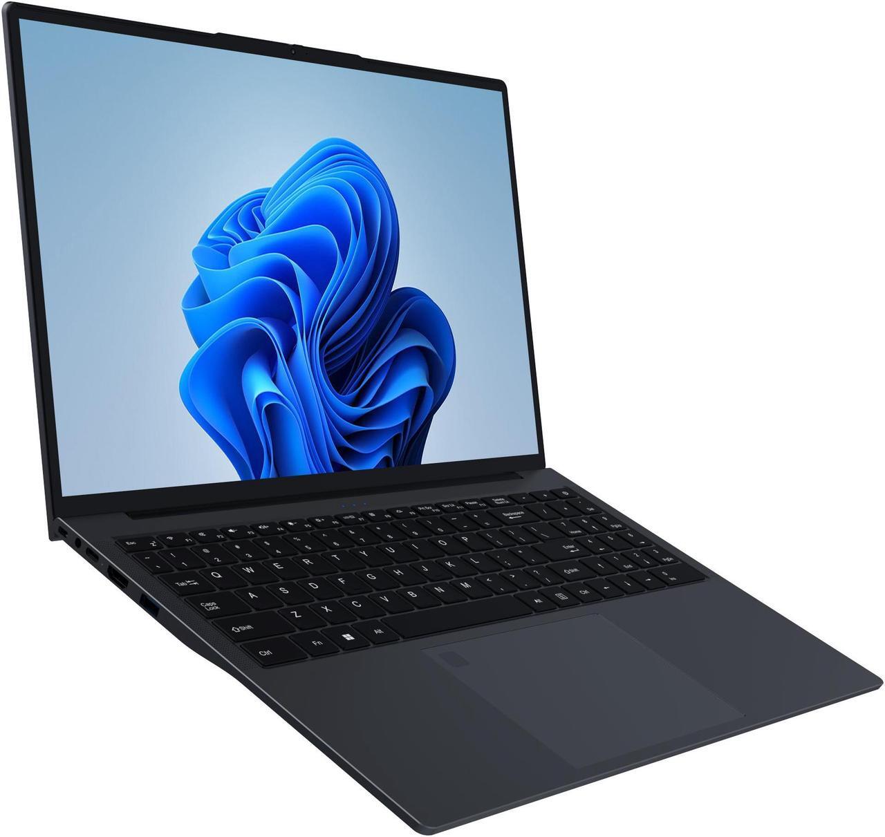 Alt view image 6 of 7 - Auusda 16" Business Laptop, Windows 11 Pro Laptop Computer, AMD Ryzen 3250U, 32GB RAM 1TB SSD, Backlight Keyboard, Fingerprint Reader, Webcam Switchprotect, USB-C, Gray