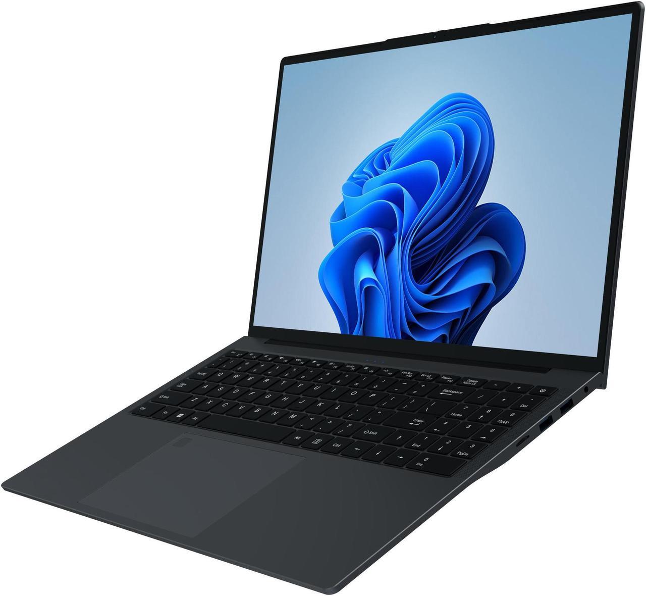 Alt view image 2 of 7 - Auusda 16" Business Laptop, Windows 11 Pro Laptop Computer, AMD Ryzen 3250U, 8GB RAM 256GB SSD, Backlight Keyboard, Fingerprint Reader, Webcam Switchprotect, USB-C, Gray