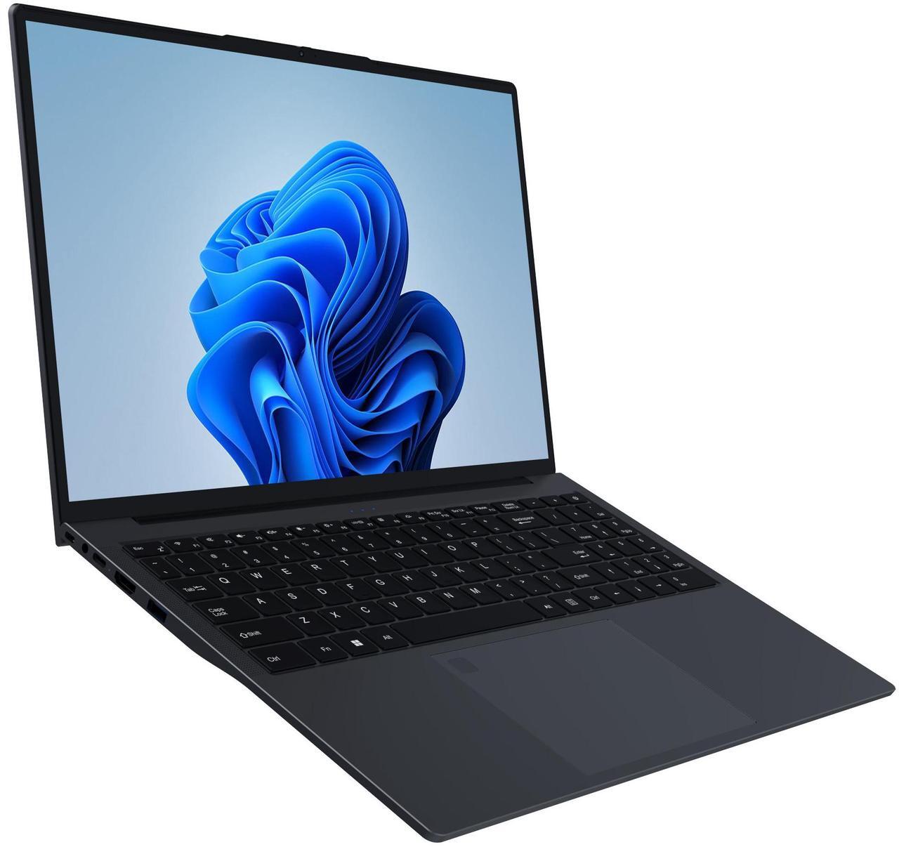 Alt view image 3 of 7 - Auusda 16" Business Laptop, Windows 11 Pro Laptop Computer, AMD Ryzen 3250U, 16GB RAM 1TB SSD, Backlight Keyboard, Fingerprint Reader, Webcam Switchprotect, USB-C, Gray