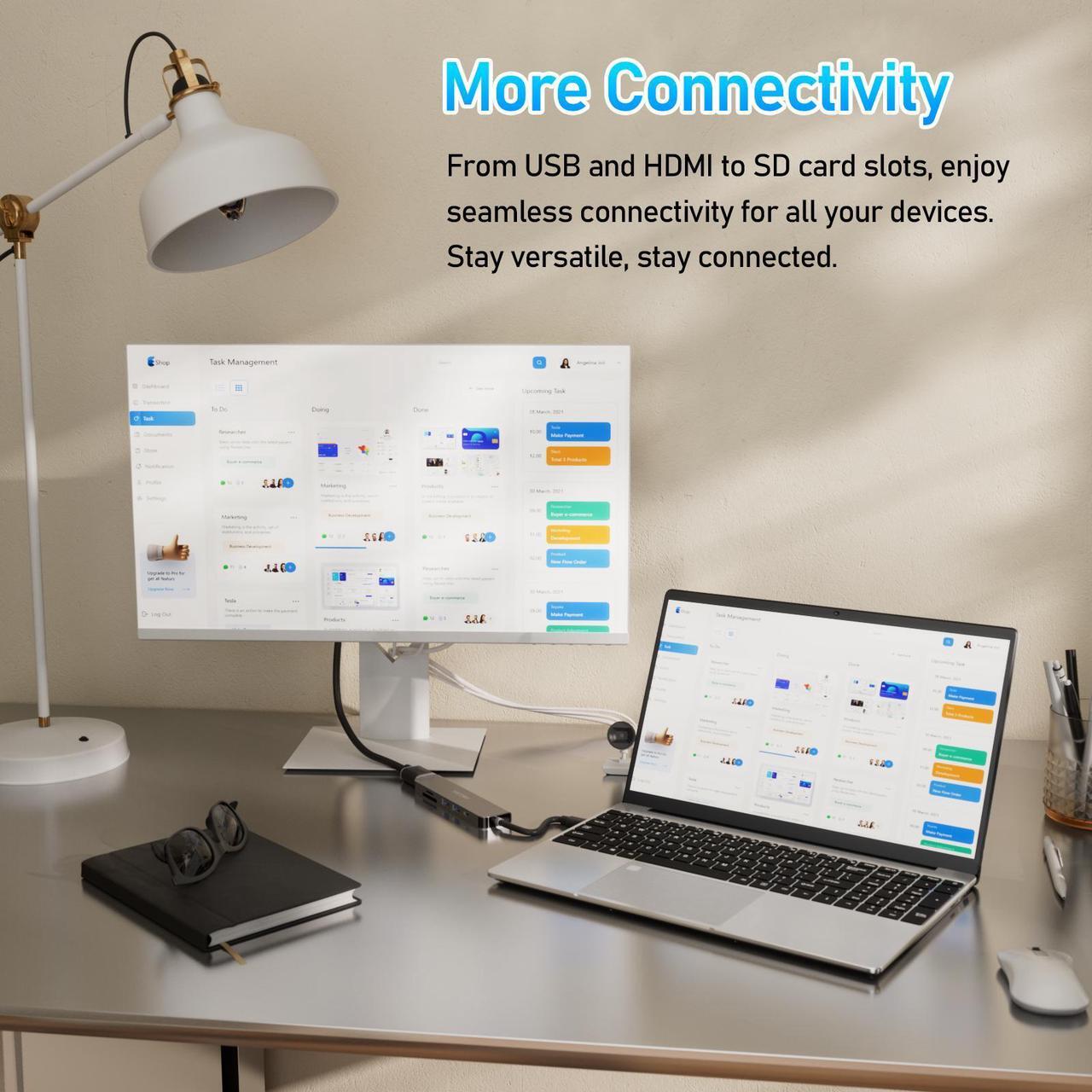 Alt view image 4 of 7 - Auusda Home Laptop, 16GB RAM 512GB SSD, Windows 11 Pro Computers, 15.6" 1080p Screen, Intel N150 CPU, Backlight Keyboard, Fingerprint Reader, Silver