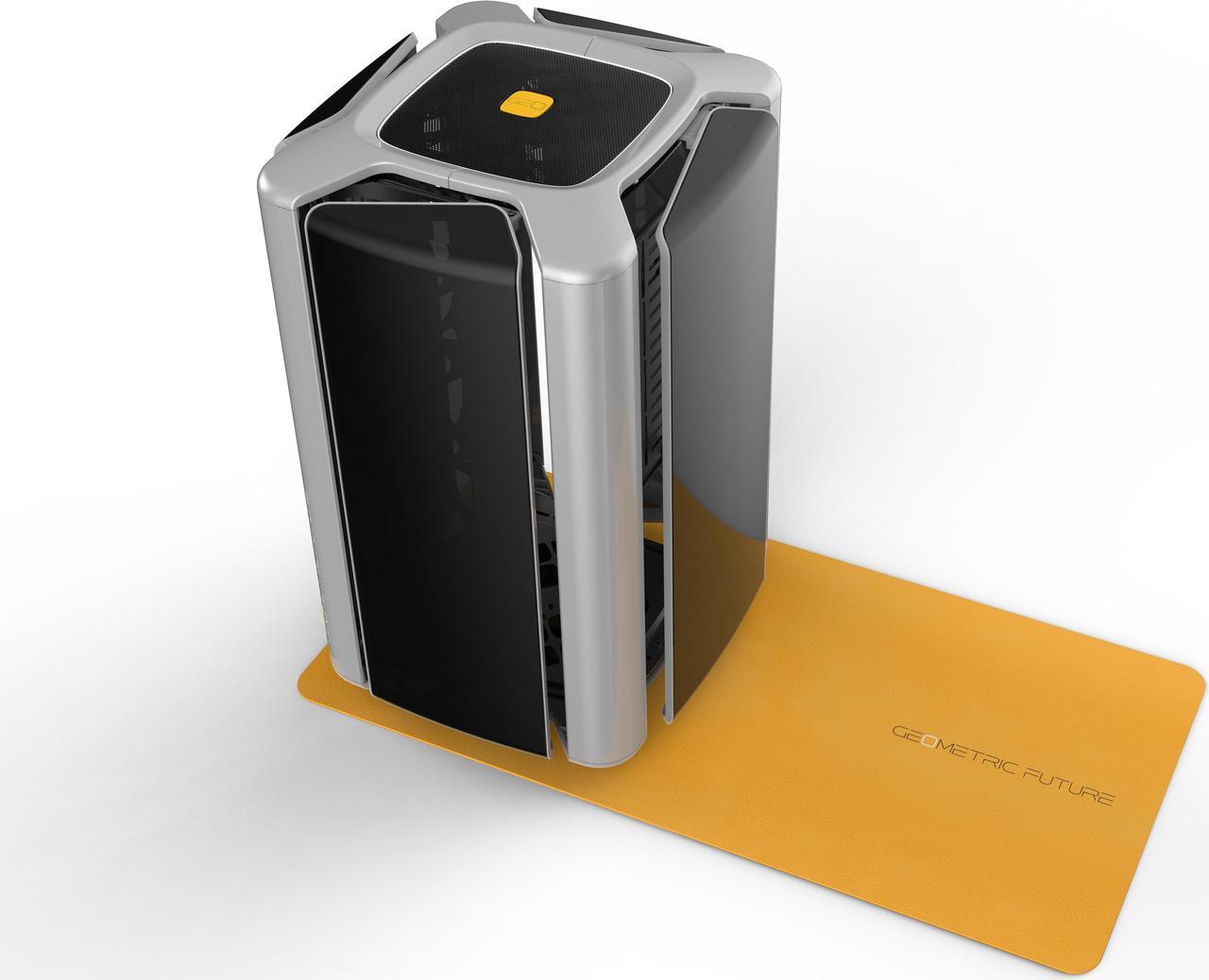 Alt view image 5 of 7 - Geometric Future M2 The ARK Glass Gray, High Airflow Open Frame, mATX/Mini ITX Gaming Case, Crystal Coating, Support 350mm GPU, ATX PSU, Type C Hub, 360 Radiator, GEO-M2-GG (PC Case ONLY)