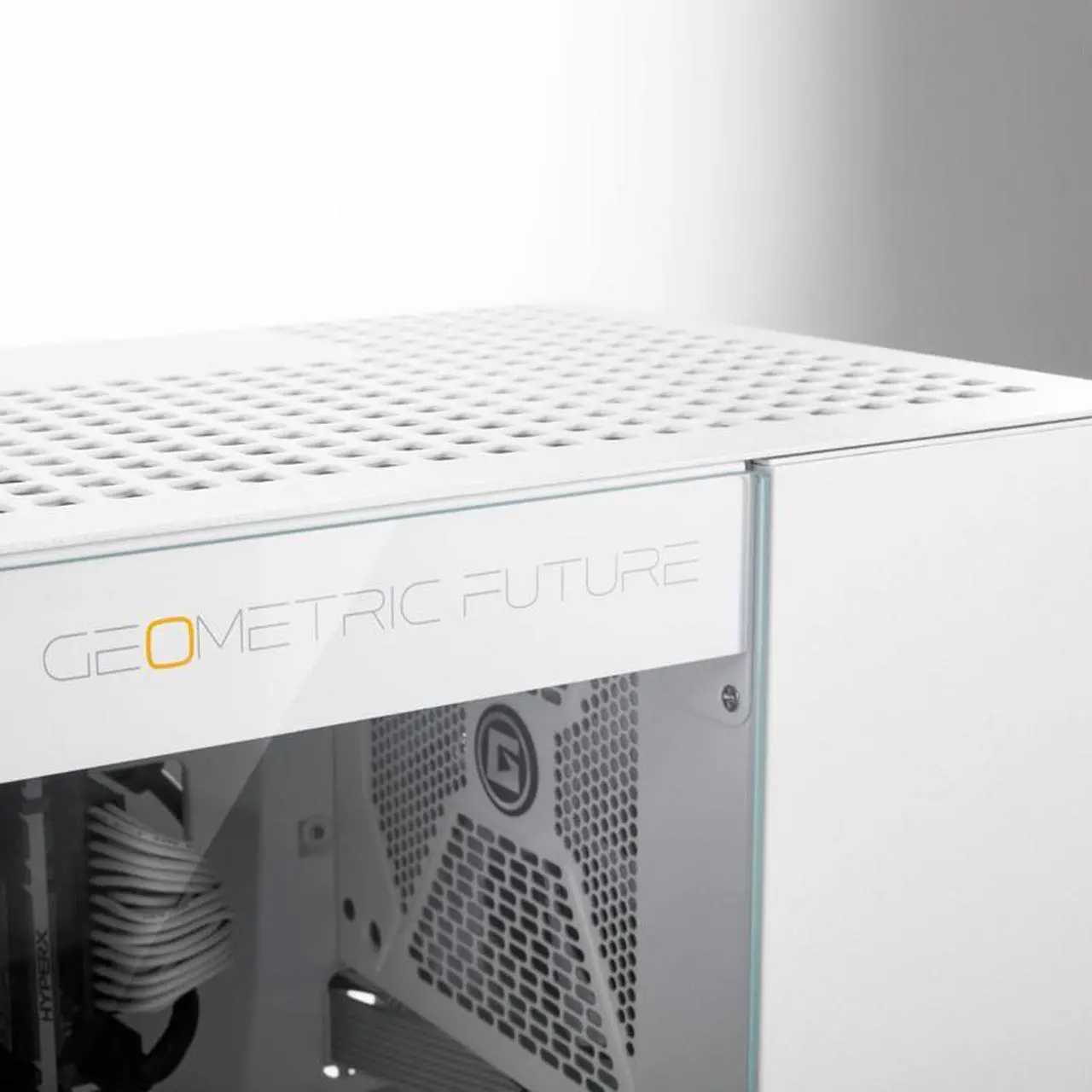 Alt view image 5 of 7 - Geometric Future M4 King Arthur White mid/Mini Tower, E-ATX/ATX Gaming Case, Glass/ 1.2mm Steel, Vertical Air Tunnel Design, Type C, 360/240 Radiator, Vertical GPU Mount, GEO-M4-KAW(PC Case ONLY)