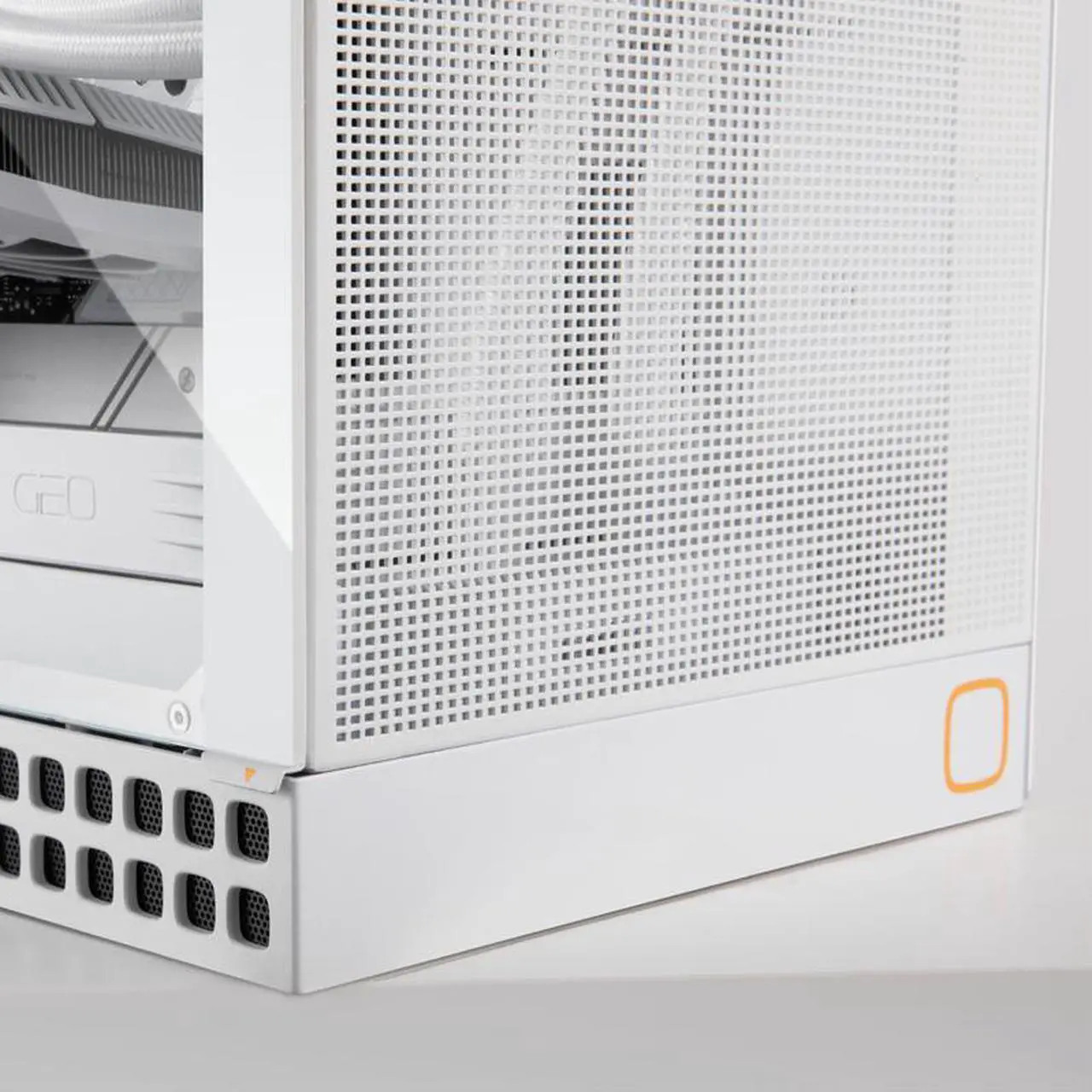 Alt view image 4 of 7 - Geometric Future M4 King Arthur White mid/Mini Tower, E-ATX/ATX Gaming Case, Glass/ 1.2mm Steel, Vertical Air Tunnel Design, Type C, 360/240 Radiator, Vertical GPU Mount, GEO-M4-KAW(PC Case ONLY)