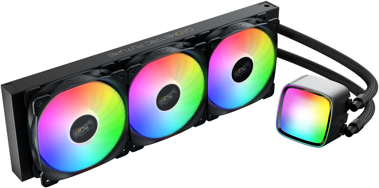 Enfriador Líquido AIO CPU Geometric Future Eskimo Pro 360 Mm - RGB, Ventiladores Squama 2501, Para Intel Y AMD
