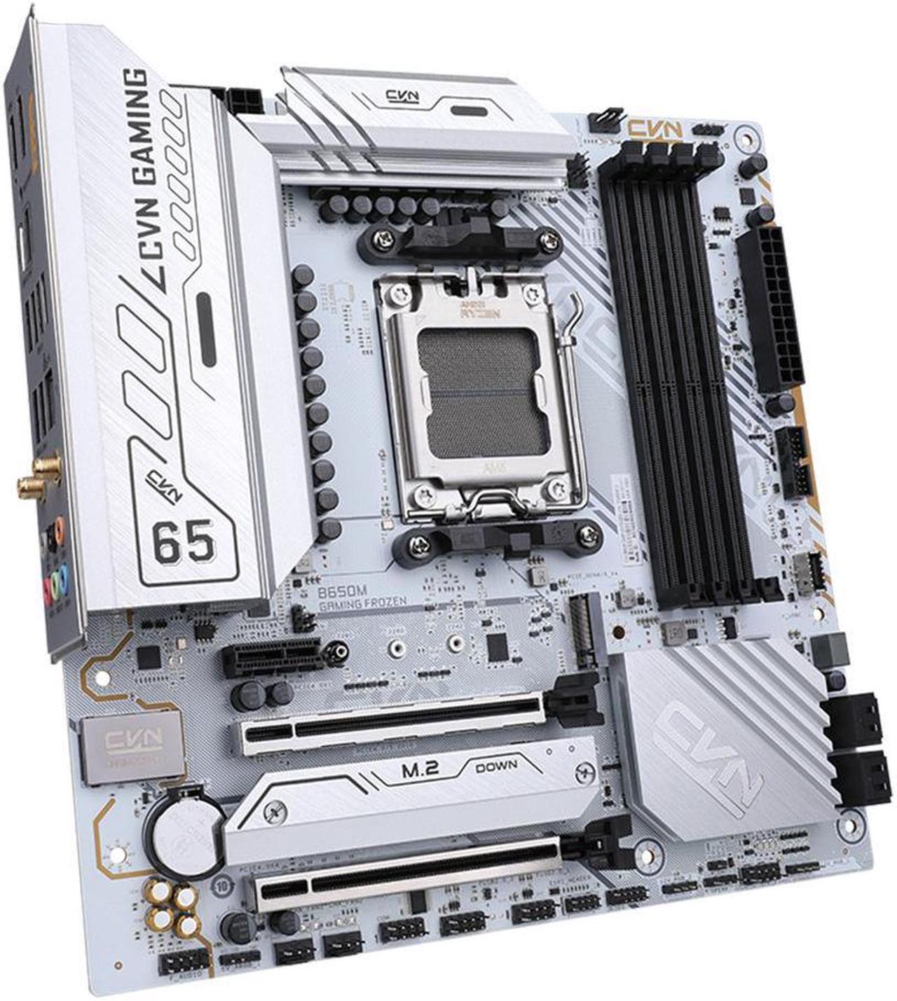 Alt view image 4 of 6 - Colorful CVN B650M GAMING FROZEN V14 White Motherboard DDR5 RAM 2*PCIe 5.0 x4 M.2 SSD/3.2 Gen 2 10Gbps Type-A AX200 WIFI 6 Wireless Bluetooth 5.2