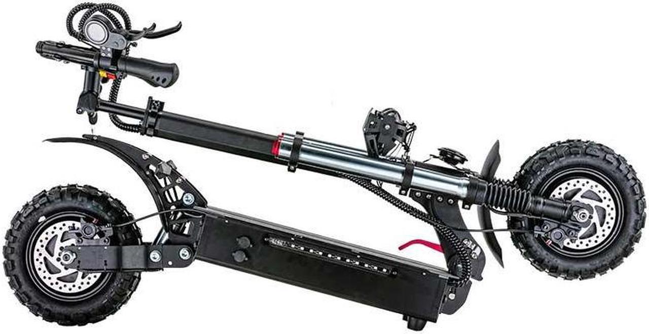 Alt view image 7 of 7 - TEEWING X5 Electric Kick Scooter with Seat, 6000W Brushless Dual-Motor up to 75 Miles Range, Folding Electric Scooter for Adult Max Speed 55Mph with 60V 38Ah Battery 11 Inch Off-Road Tires