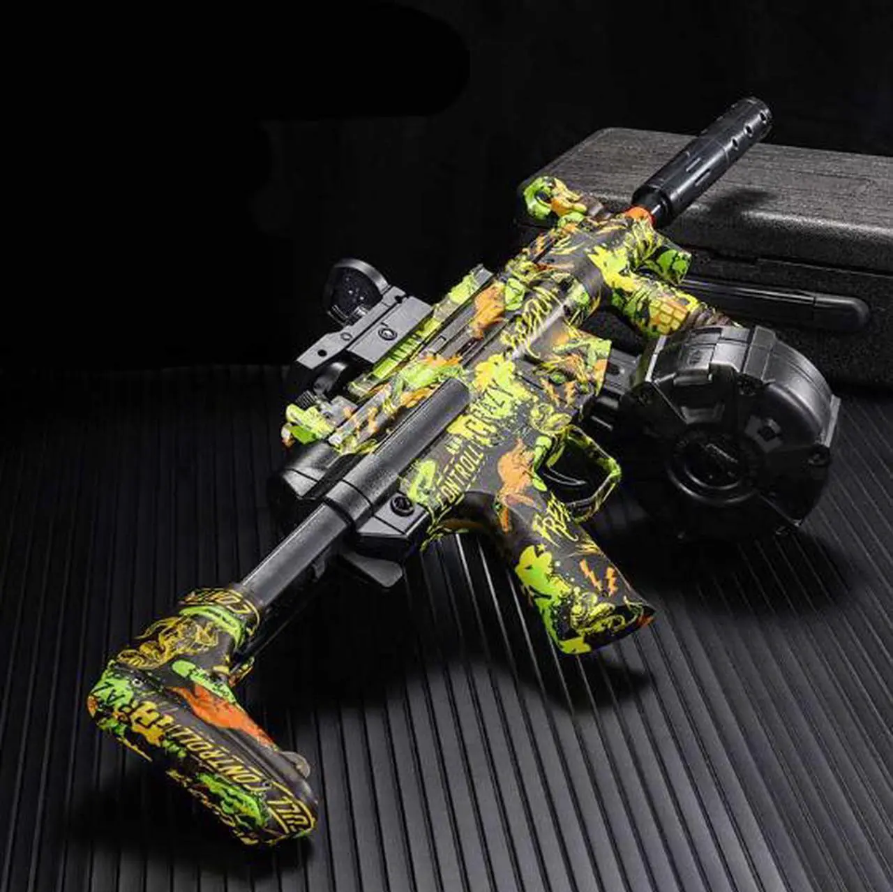 Alt view image 2 of 3 - biu blaster Electric Gel Ball Blaster MP5-K Drum Fed Graffiti Kids Toy(US stock)