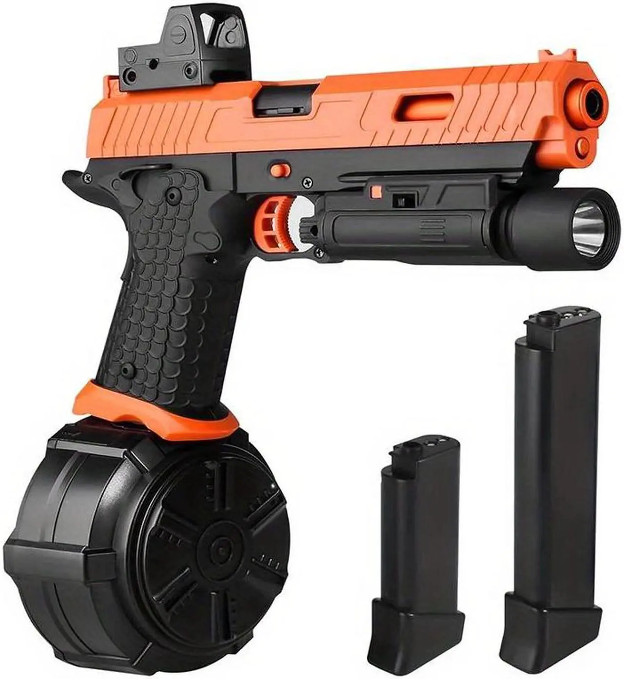 Main image of zhenduo Electric Splatter Ball Blaster,Full Auto X5 Splat Blaster with 40000 Water Beads Nylon Gel Ball Blaster with Drum,JM-X2 Upgrade Version for Outdoor Games