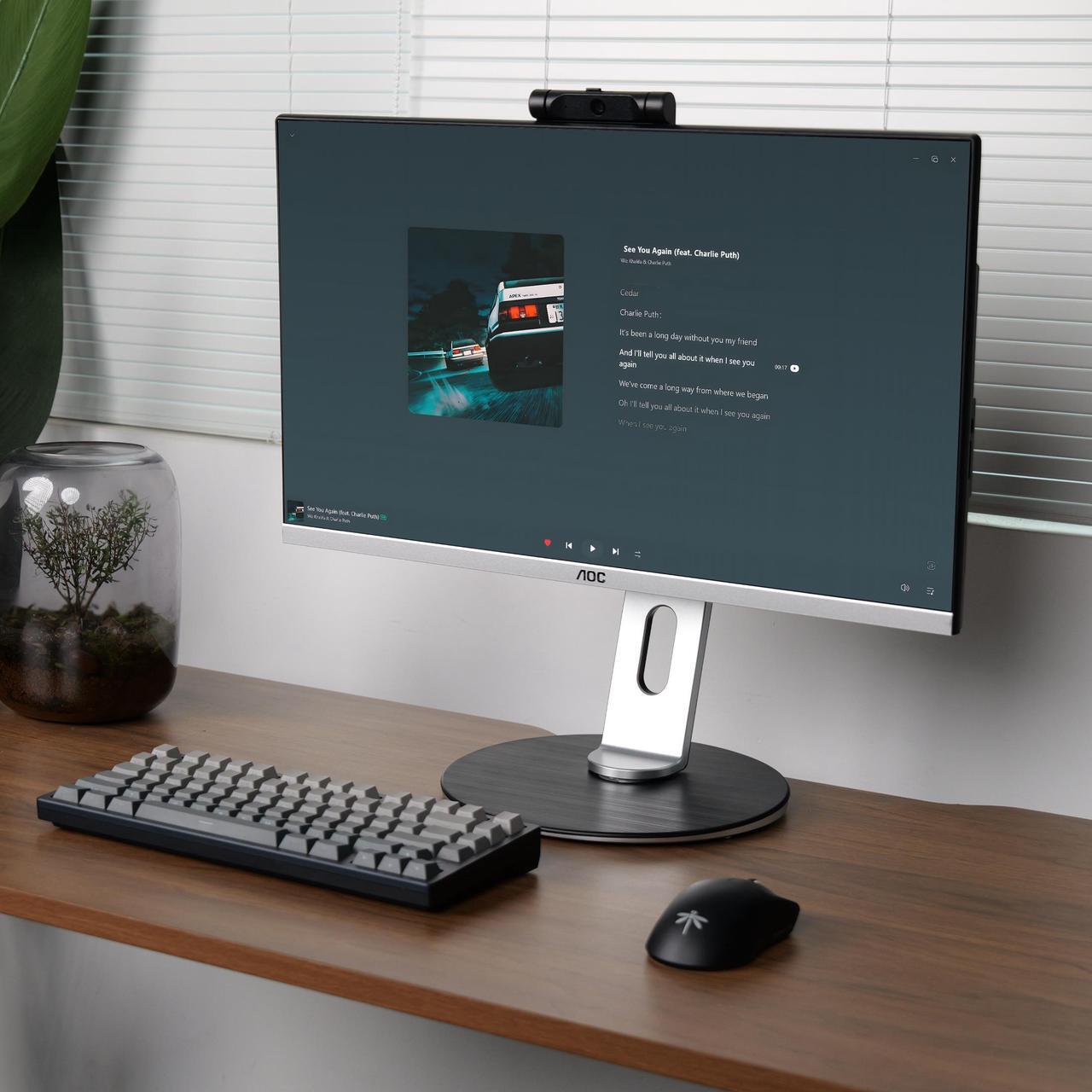 Alt view image 4 of 7 - AOC All-in-One Business Desktop 23.8" FHD Display  AMD R5 5600G Processor up to 4.4GHz 16GB RAM 512 GB SSD Windows 11  Wi-Fi Keyboard&Mouse Dual Speakers Adjustable Angle Height PC Office Work/gaming