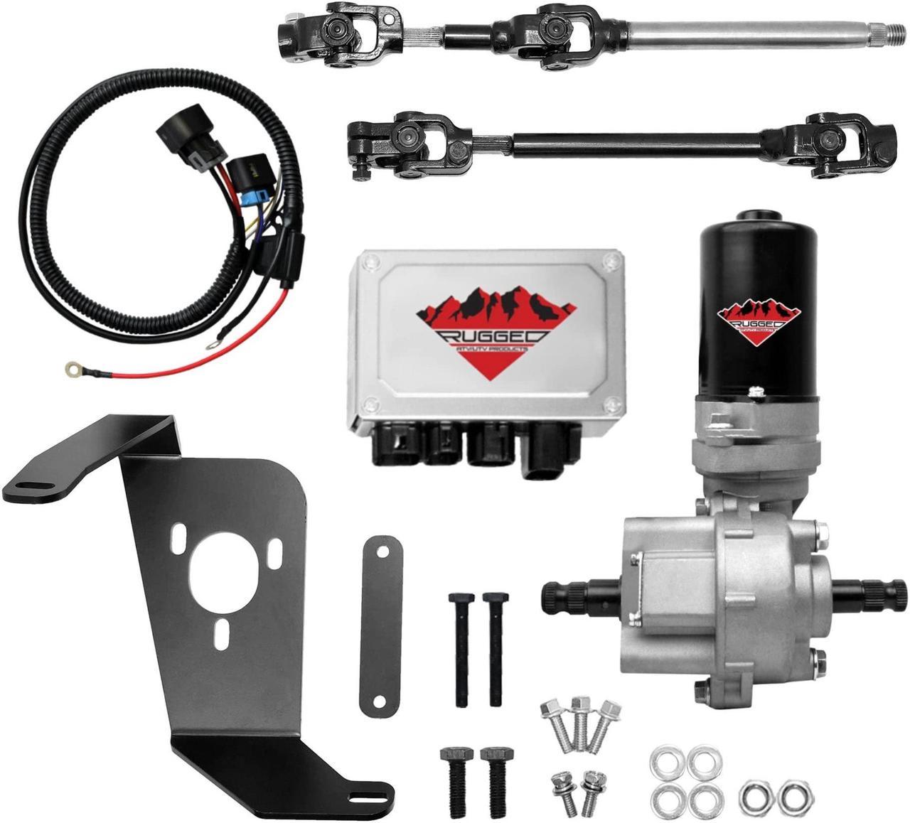 Rugged Front Electric Power Steering Kit for Polaris Ranger 500/700/800/Diesel, Is A Bolt On System, Steers Easily When Navigating Rough Terrains (See Fitment Details in Description)