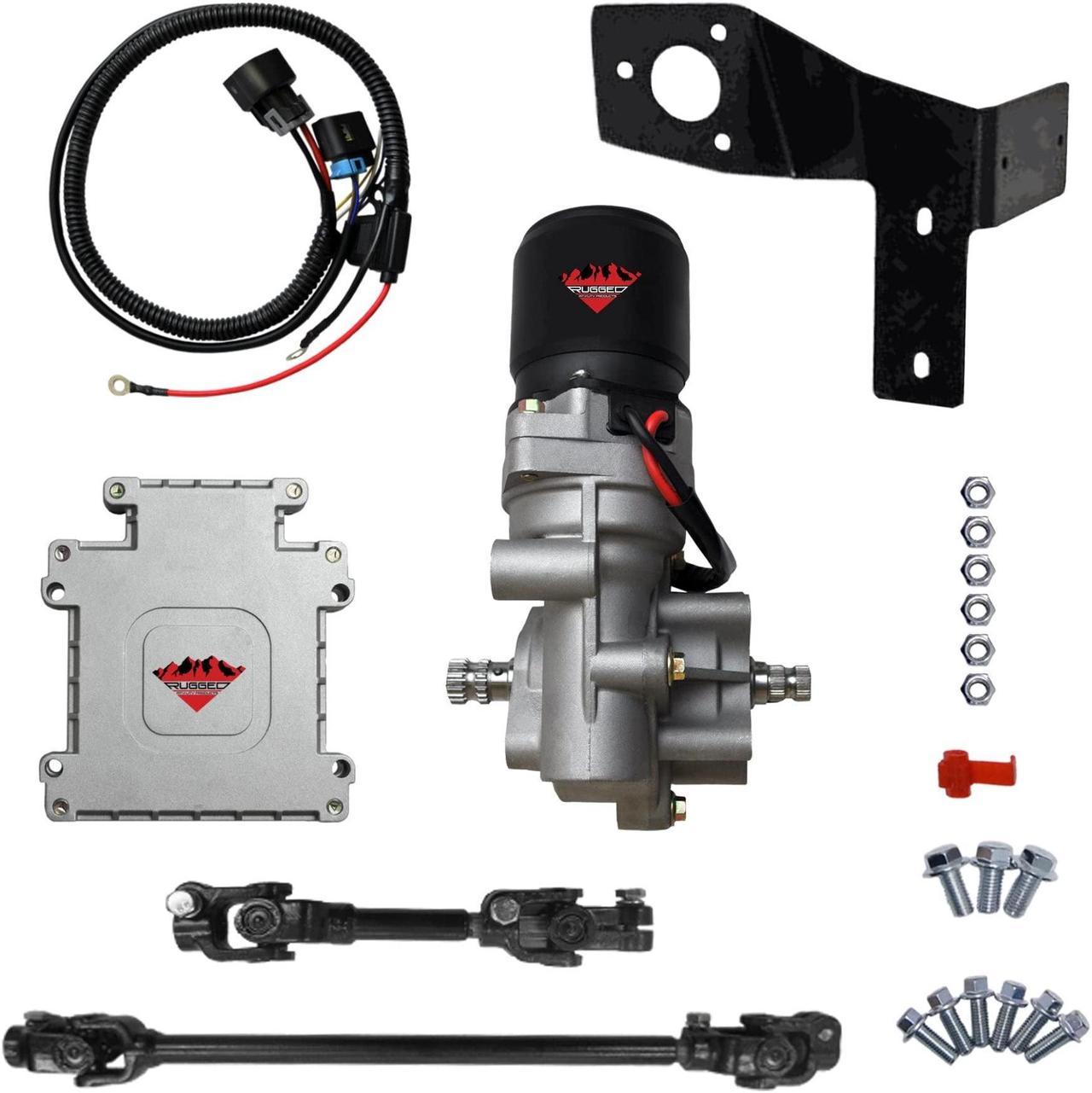 Rugged Front Electric Power Steering Kit (2005-21) John Deere Gator HPX/XUV, Is A Bolt On System, Gets Rid of Wheel Jerk/Bump Steer When Navigating Rough Terrains, to Designed to Make Your Ride Better