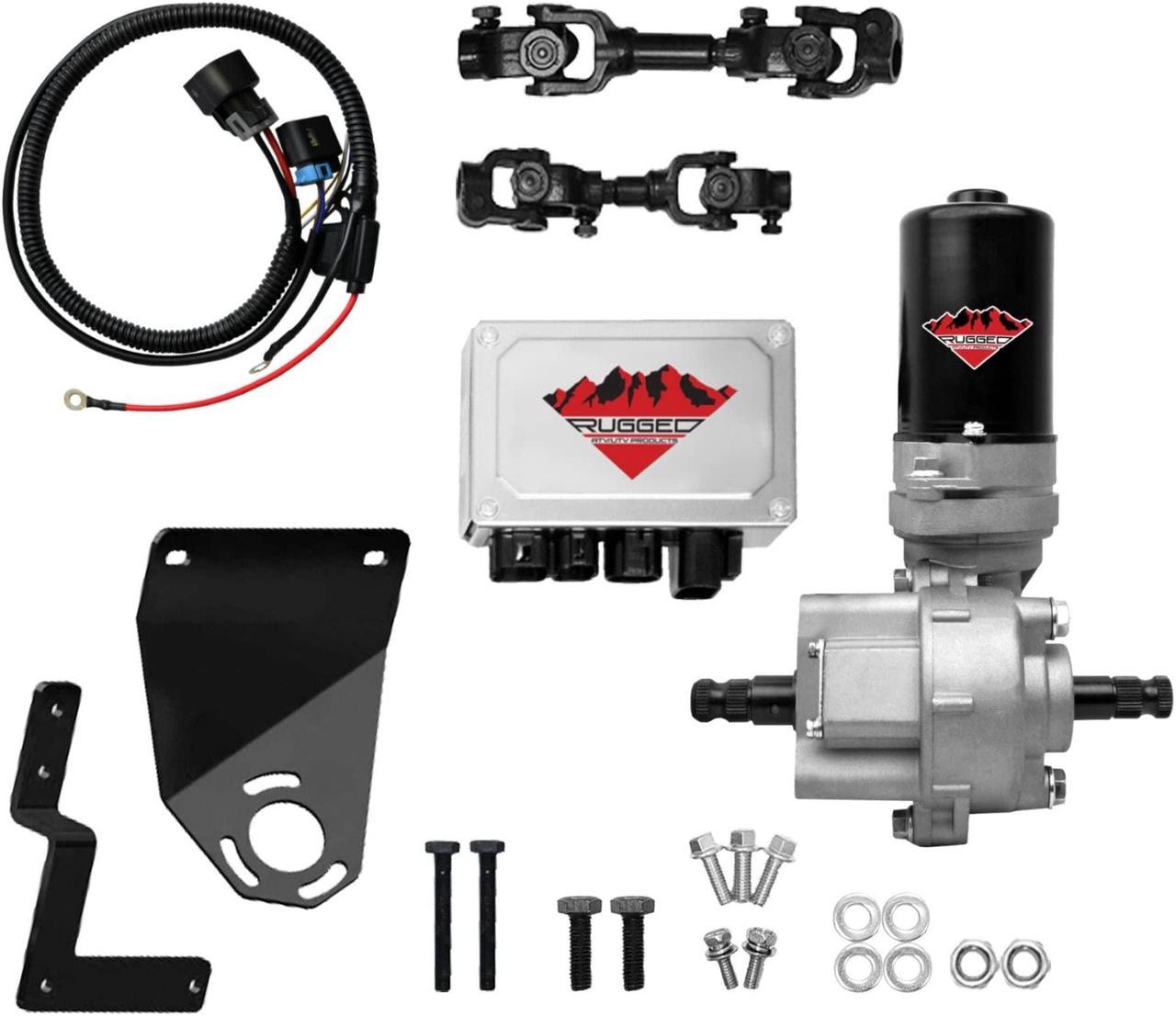 Rugged Front Electric Power Steering Kit for Polaris Ranger 570 Full-Size Model/Ranger 570-4 Crew Model, Is A Bolt on System, Gets Rid of Wheel Jerk/Bump Steer, See Fitments in Description