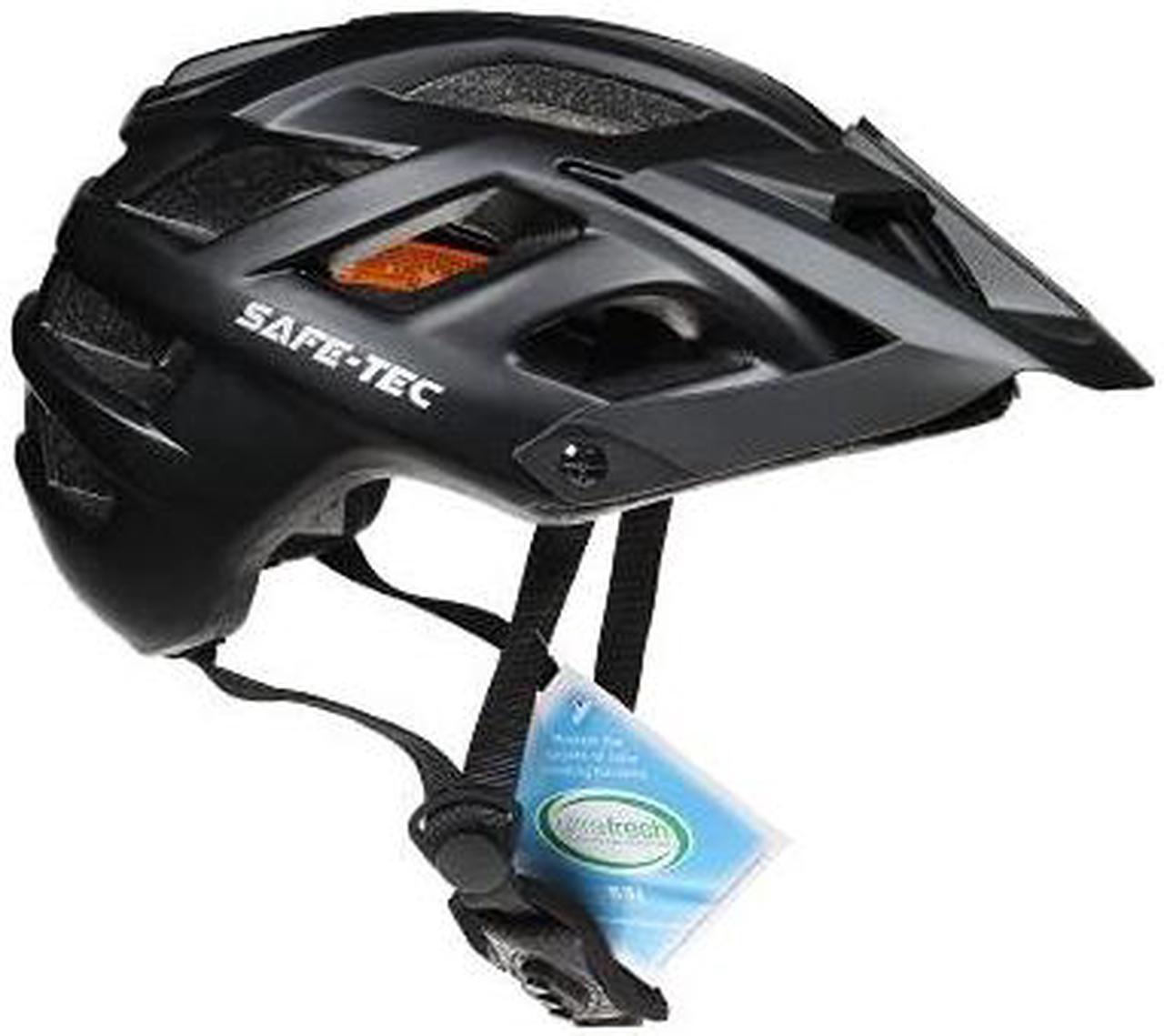 Safe-Tec Thor Helmet Bicycle Smart Helmet with Bone Conduction Speakers and Bluetooth Connected Microphone (Black, Medium)