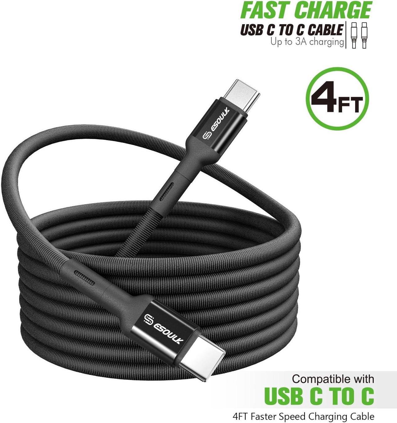 Main image of For AT&T SL112A 6782D / Cricket SL112C 2X 4FT Braided Fast USB Cable Type C TO C