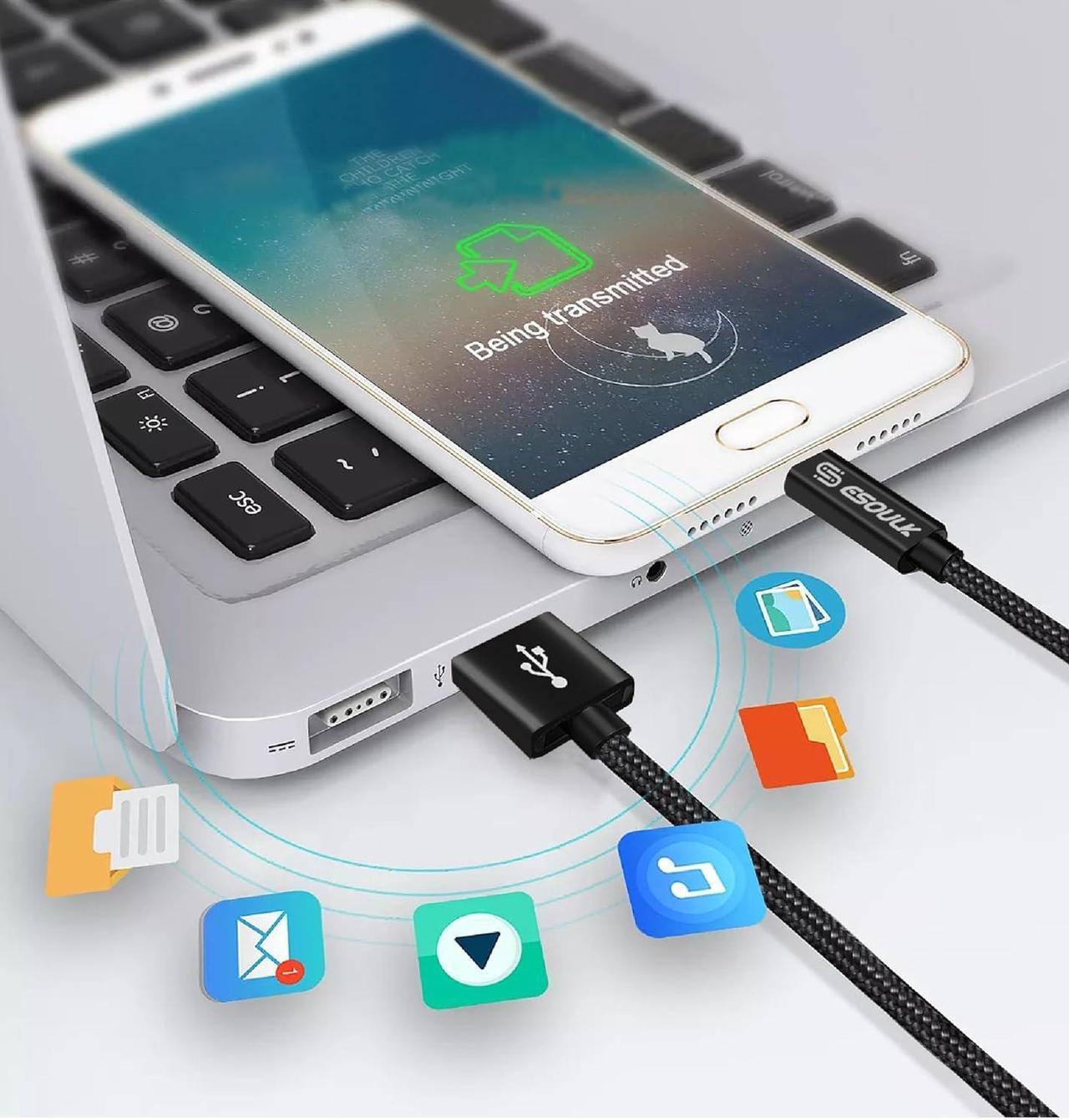 Alt view image 4 of 5 - For AT&T SL112A 6782D / Cricket SL112C 1X USB 3.1 Type C Cable to USB A USB C 3.0 Charger Cable