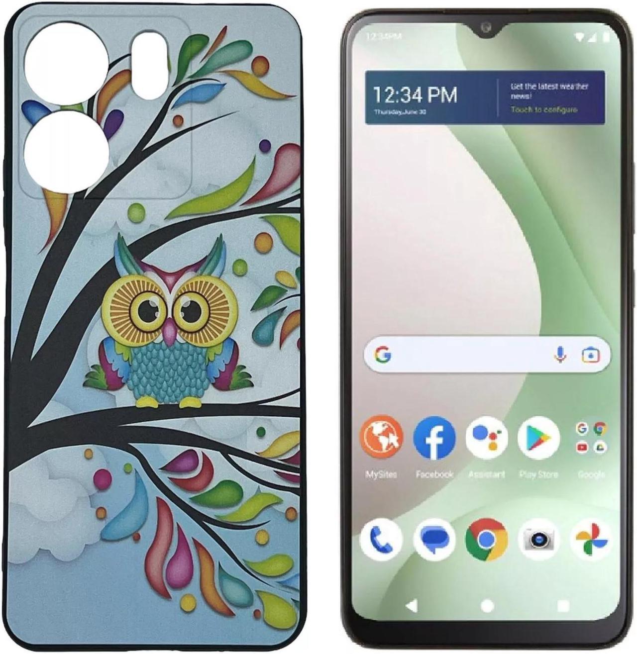 Main image of For BLU View 5 B160V TPU Flexible Skin Cover Cell Phone Case - Owl