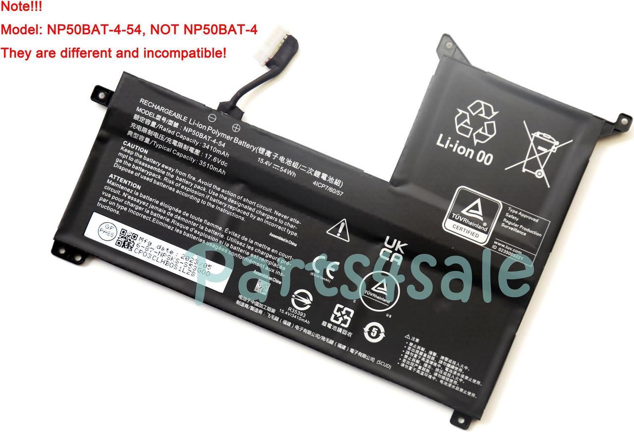 NP50BAT-4-54 New Battery for Clevo NP70 X17 AT22 G7 KE XMG Focus 16 X15 AT