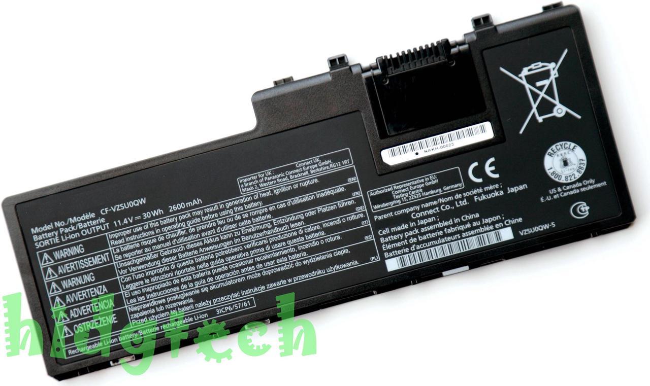 New CF-VZSU0QW 31CP6/57/61 Battery For Panasonic ToughBook CF-20 Toughpad FZ-A2