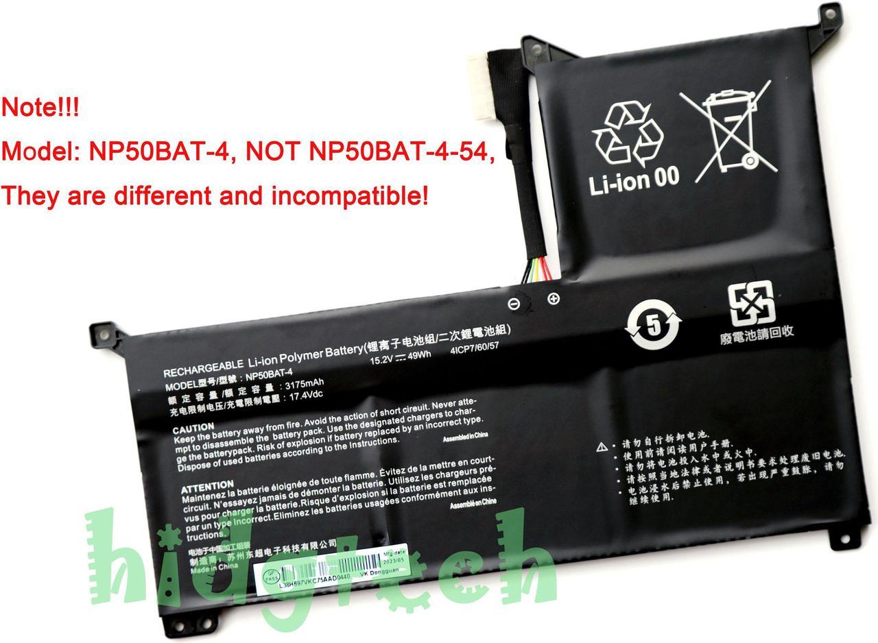 NEW Genuine NP50BAT-4 Laptop Battery for CLEVO NP50DB Machenike F117-7 / SCHENKER XMG Focus 16 / COLORFUL X15 AT Series 6-87-NP50S-43G01, 6-87-NP50S-41B12