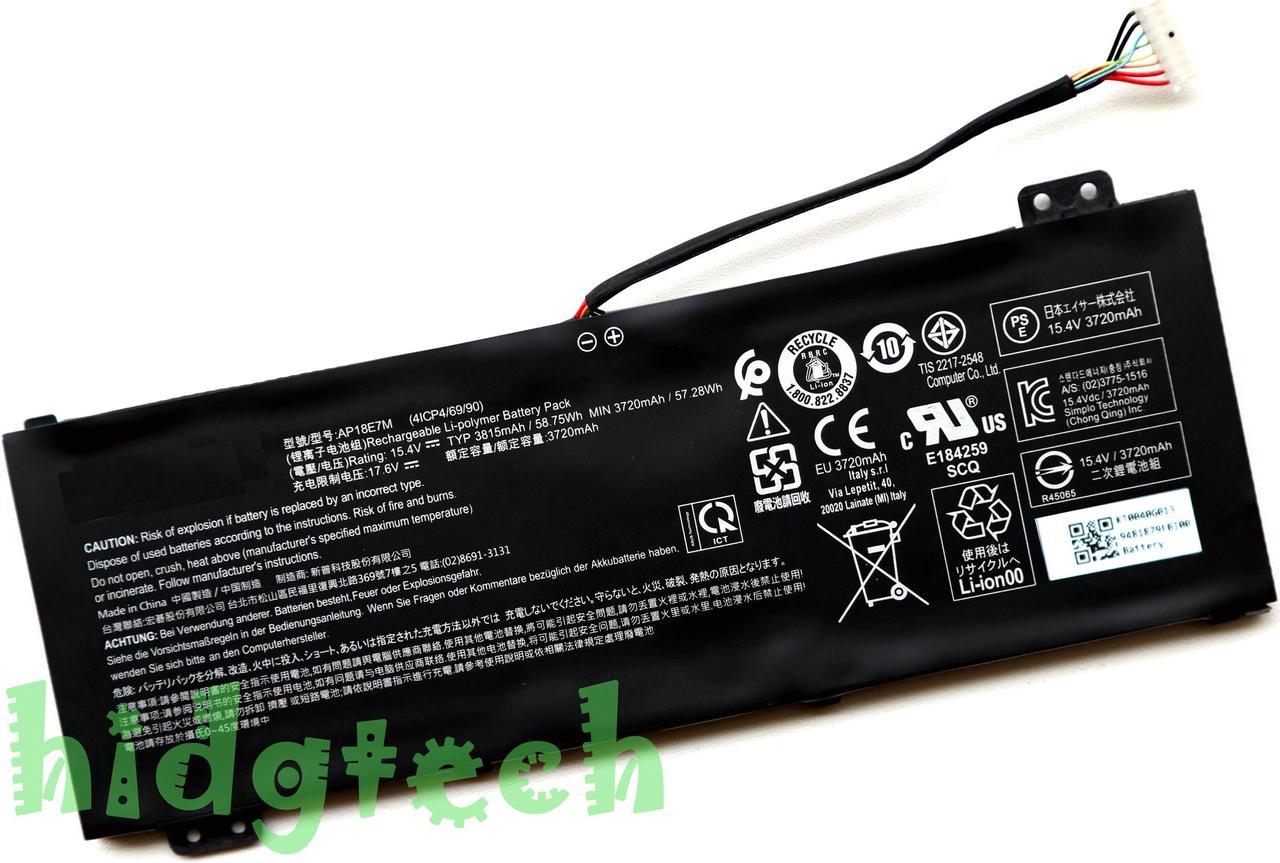 New Genuine AP18E7M AP18E8M Battery for Acer Predator Helios 300 PH315-52 PH317 for Acer Aspire Nitro 5 AN515-54 AN517-51 7 AN715-51