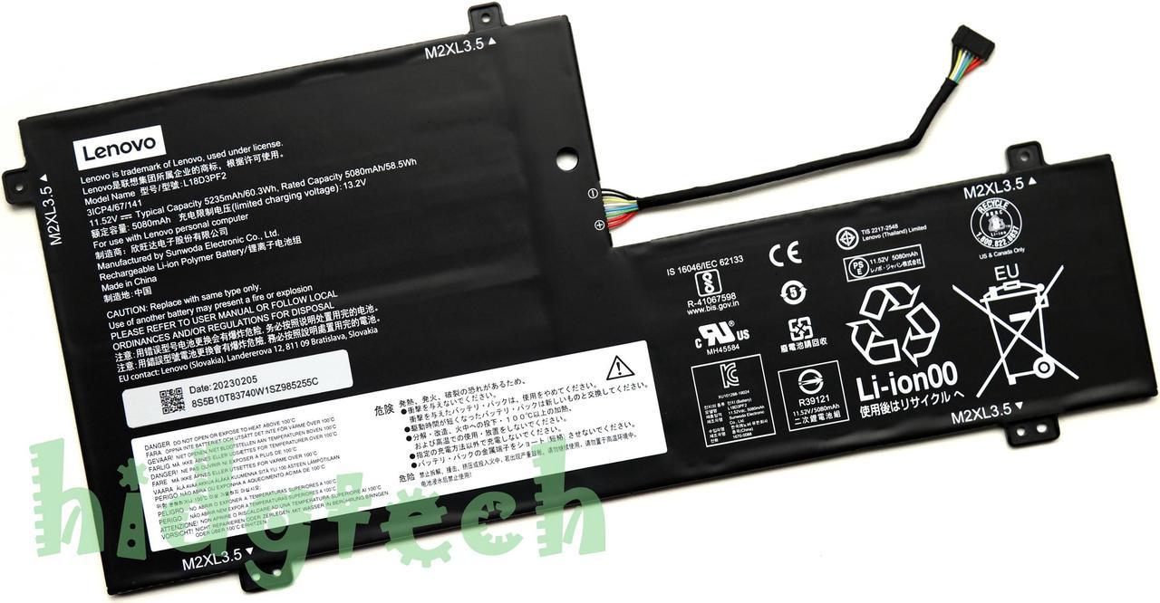 New Genuine L18M3PFA L18D3PF2 Battery for Lenovo Yoga C740-15 C740-15IML Series 5B10T83739 5B10T83740 3ICP4/67/141