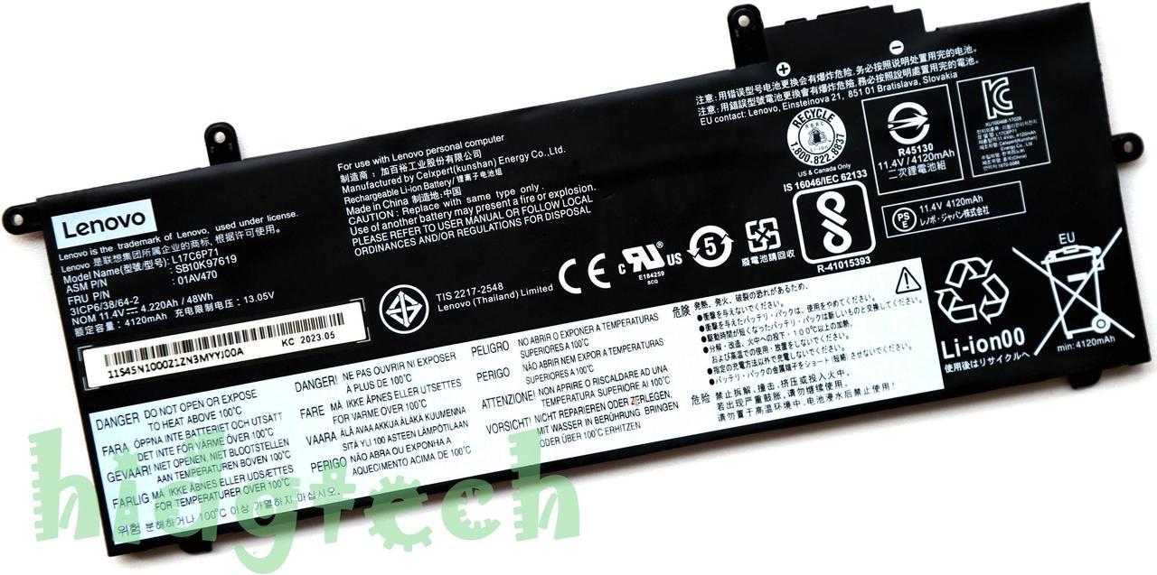 New Genuine L17C6P71 L17M6P71 01AV470 01AV471 Battery for ThinkPad X280 Series 31CP6/38/64-2